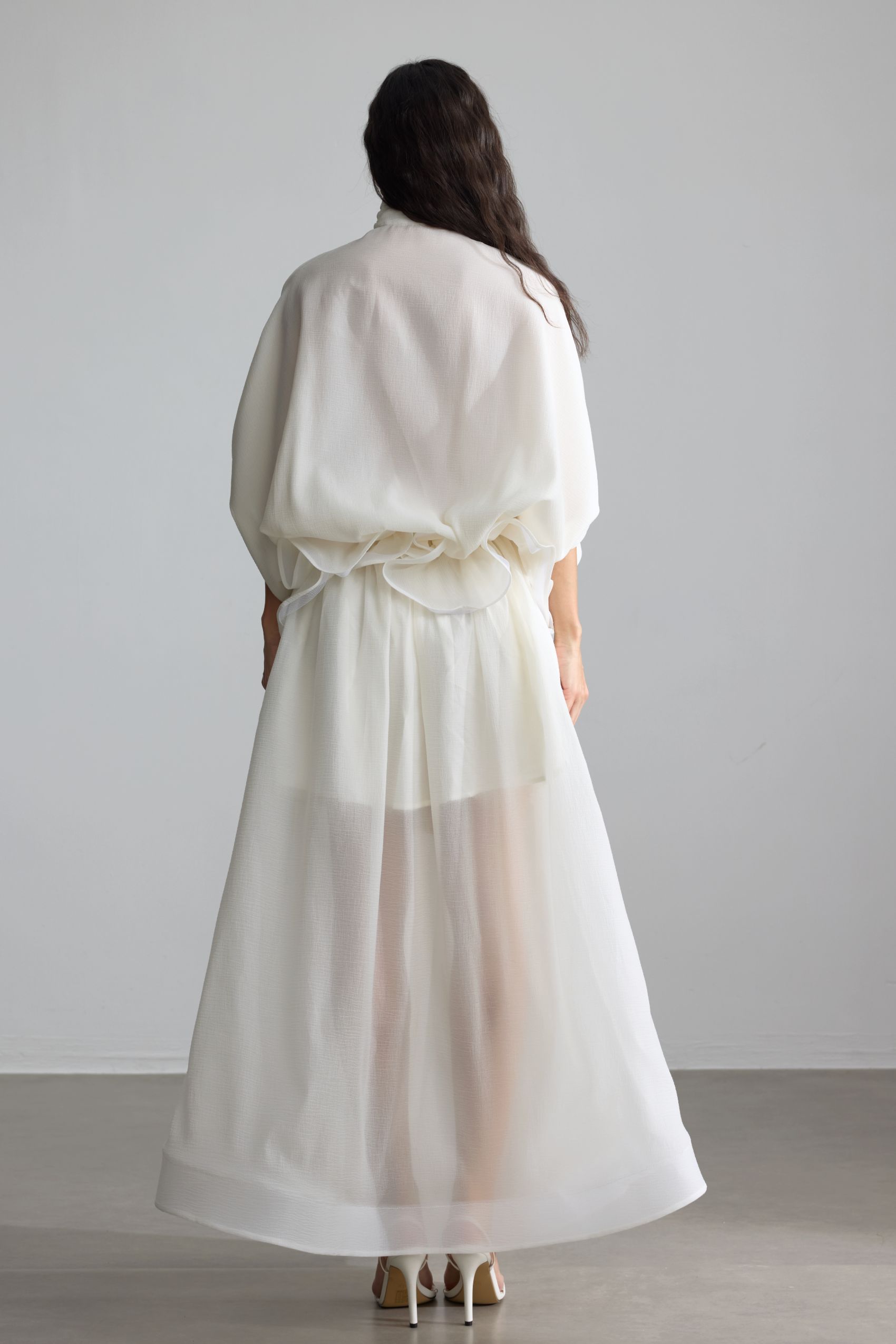 Eliza Tie Neck Semi-sheer Maxi Dress-purelyfable