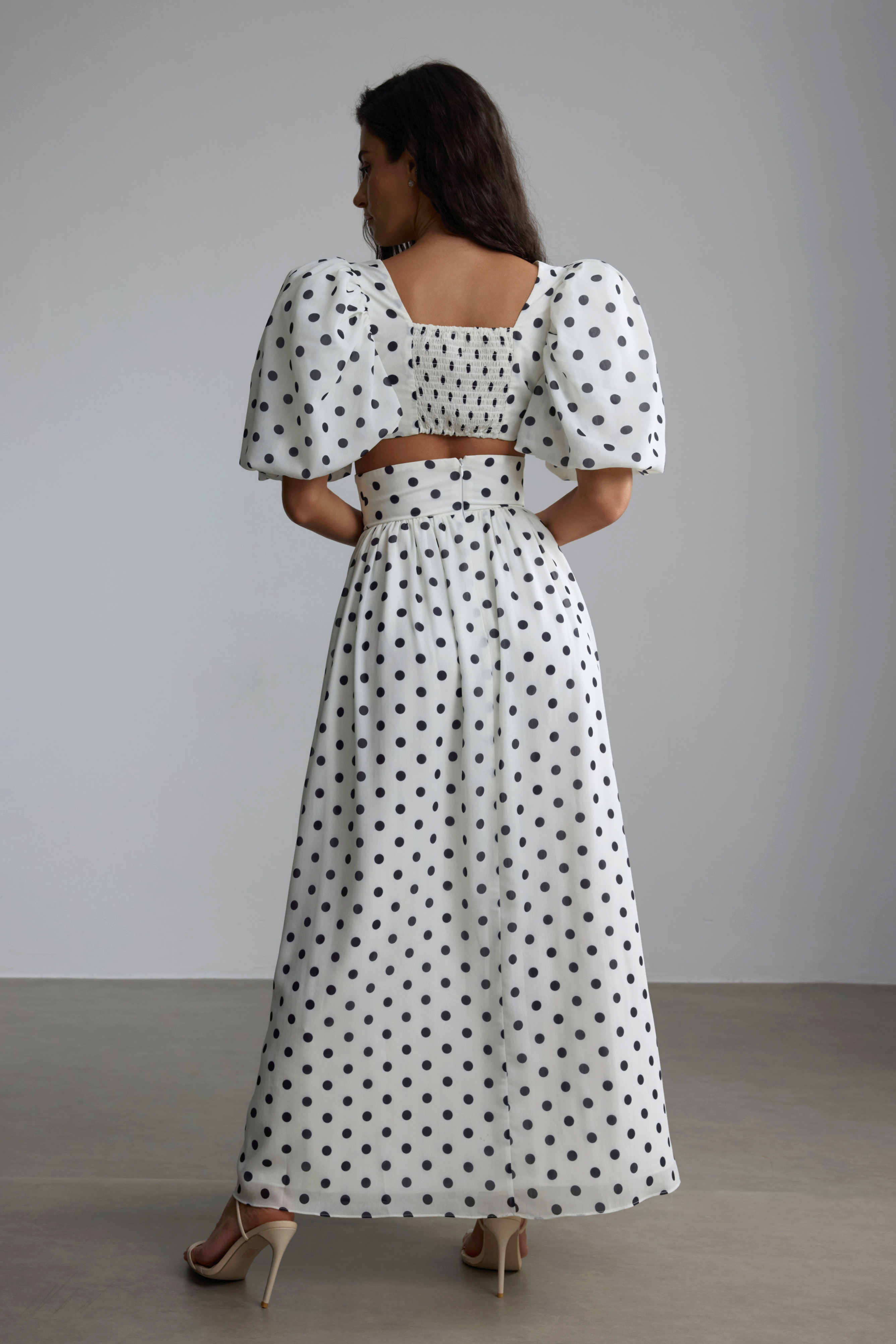 Ellie Polka Dot Skirt Set-purelyfable