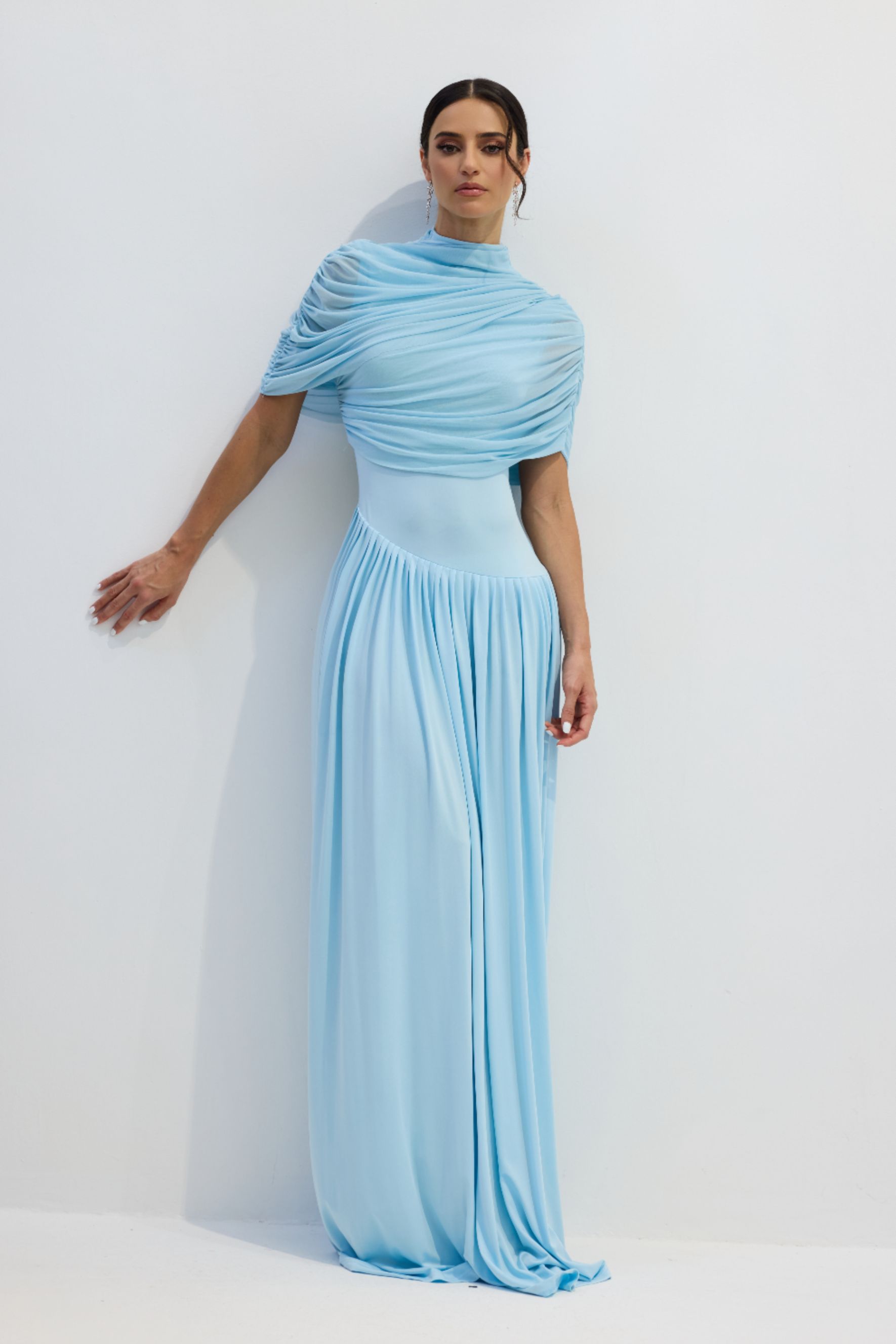 Rosa Asymmetric Draped Maxi Dress-purelyfable