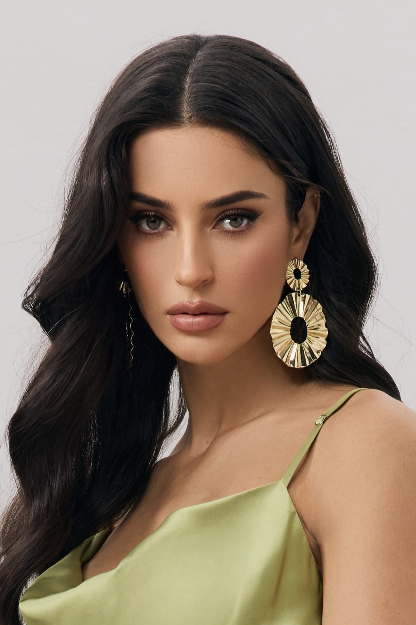 Textured Disc Drop Earrings-purelyfable