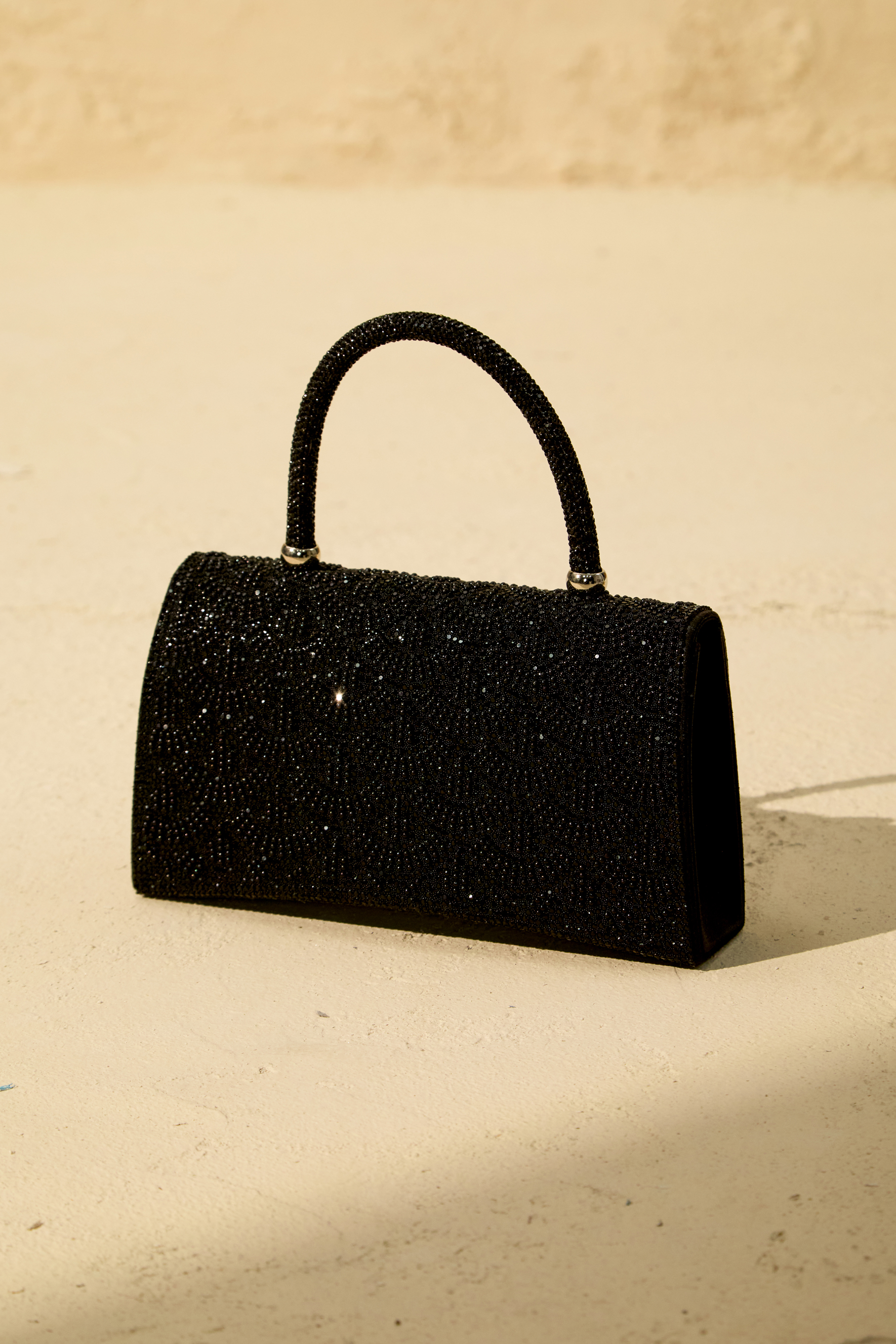 Pearl Embellished Bow Handbag-purelyfable