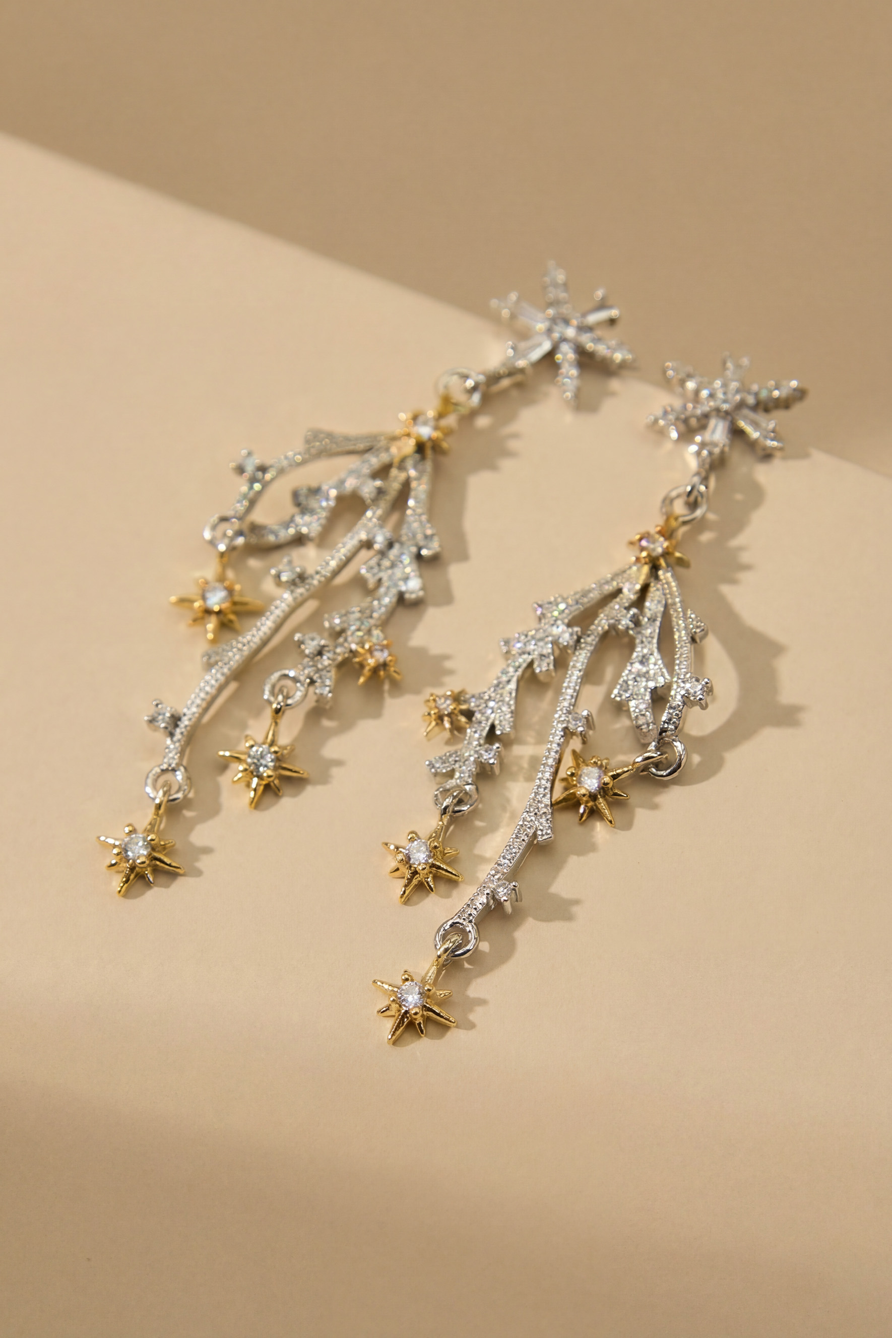 Starlight Snow Branch Earrings-purelyfable