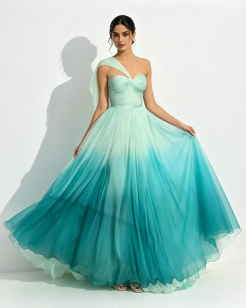 Celeste Ombré Draped Dress