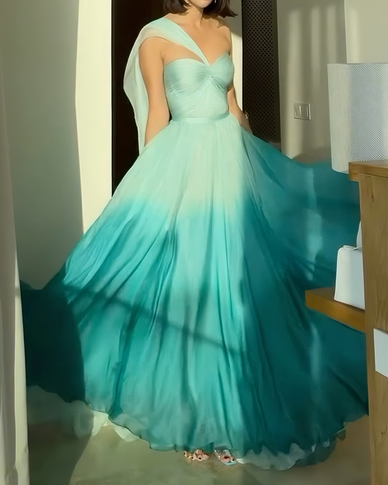 Celeste Ombré Draped Dress