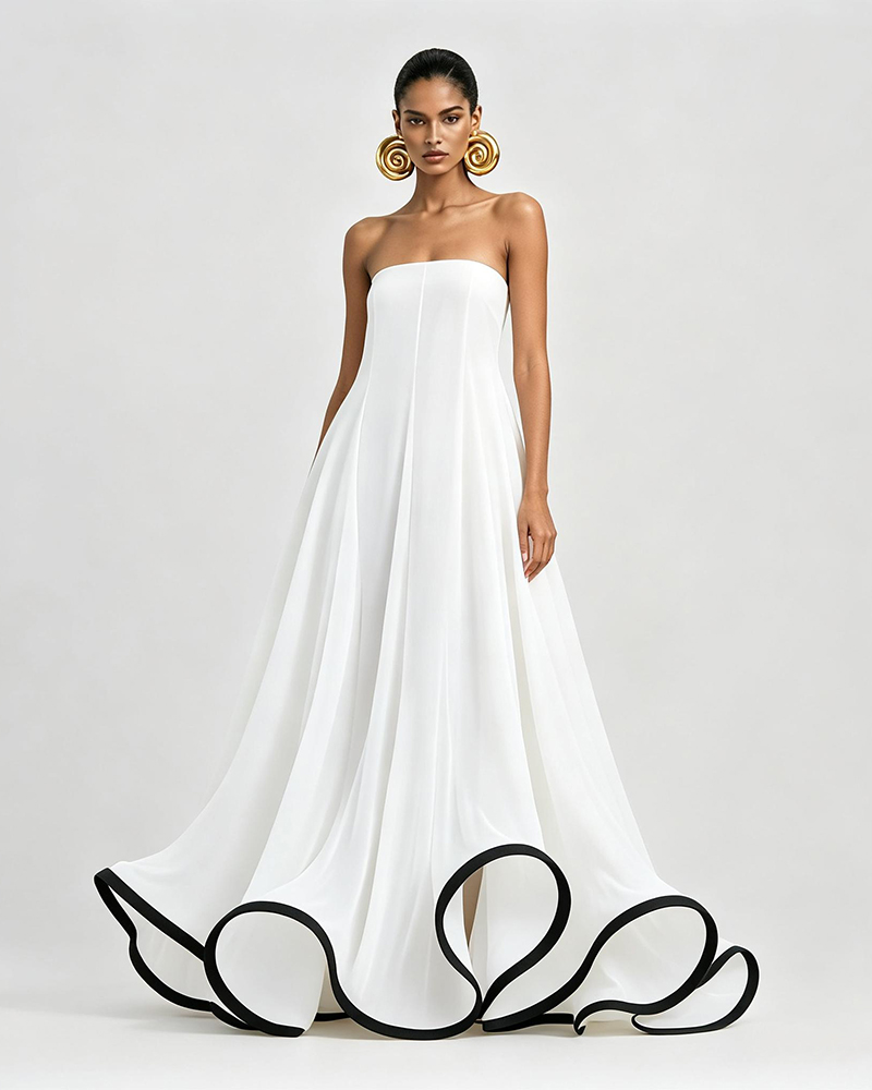 Beatrice White Backless Dress