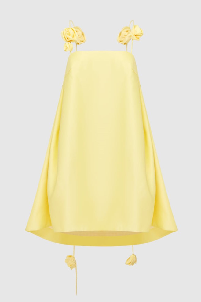Emma Spaghetti Strap Rose Detail Mini Dress-purelyfable
