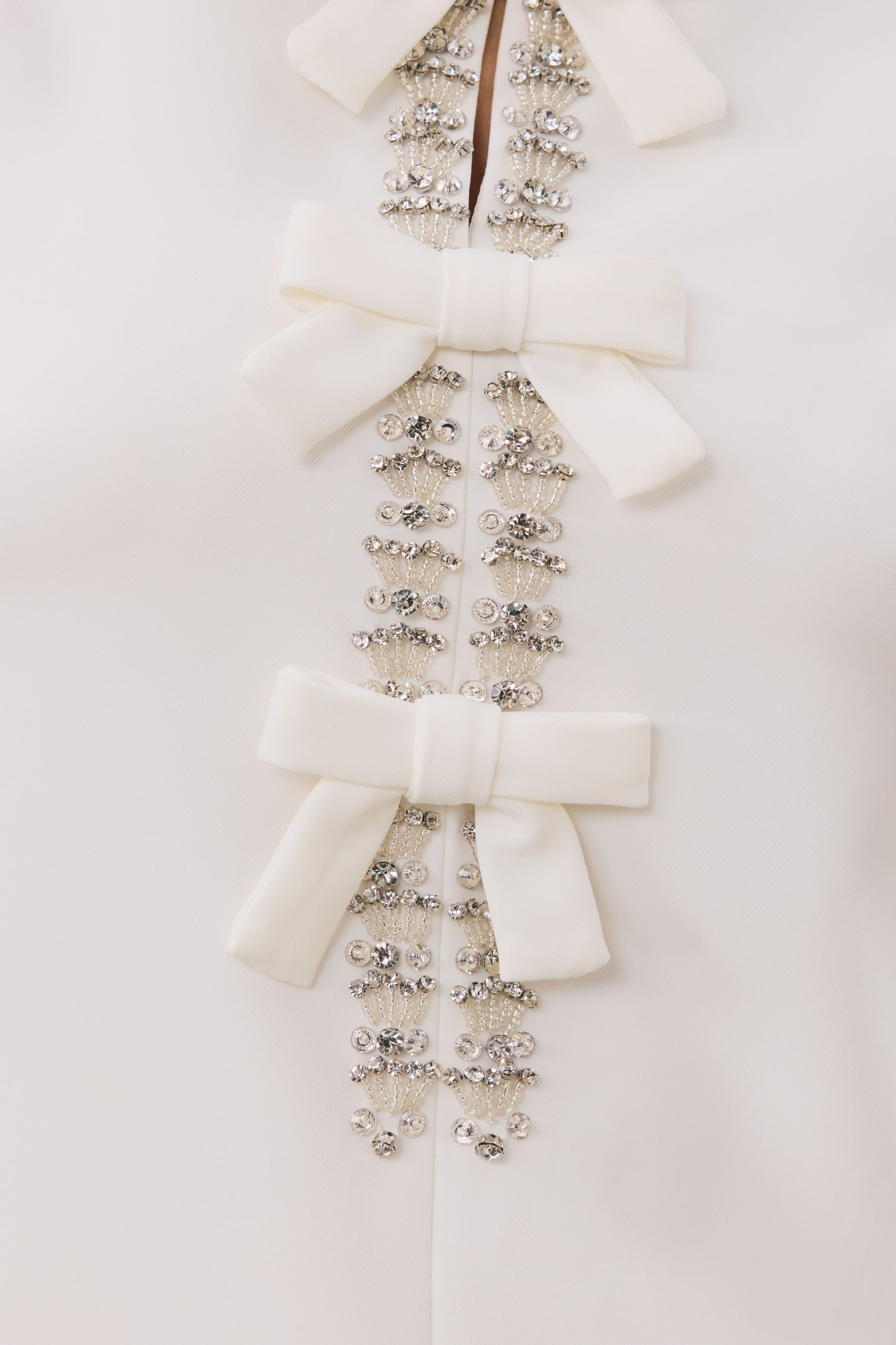 Erika Bowknot Crystal-embellished Mini Dress-purelyfable