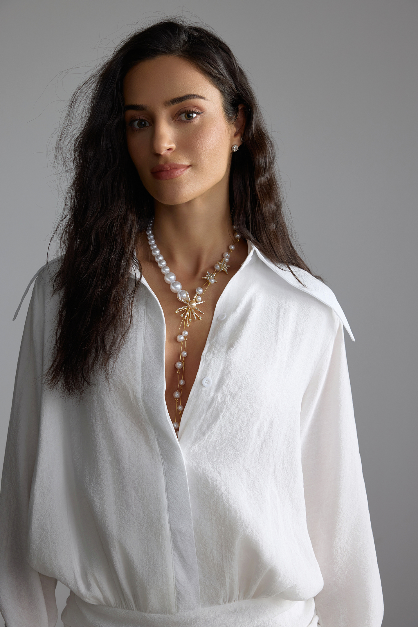 Starlight Pearl Tassel Necklace-purelyfable