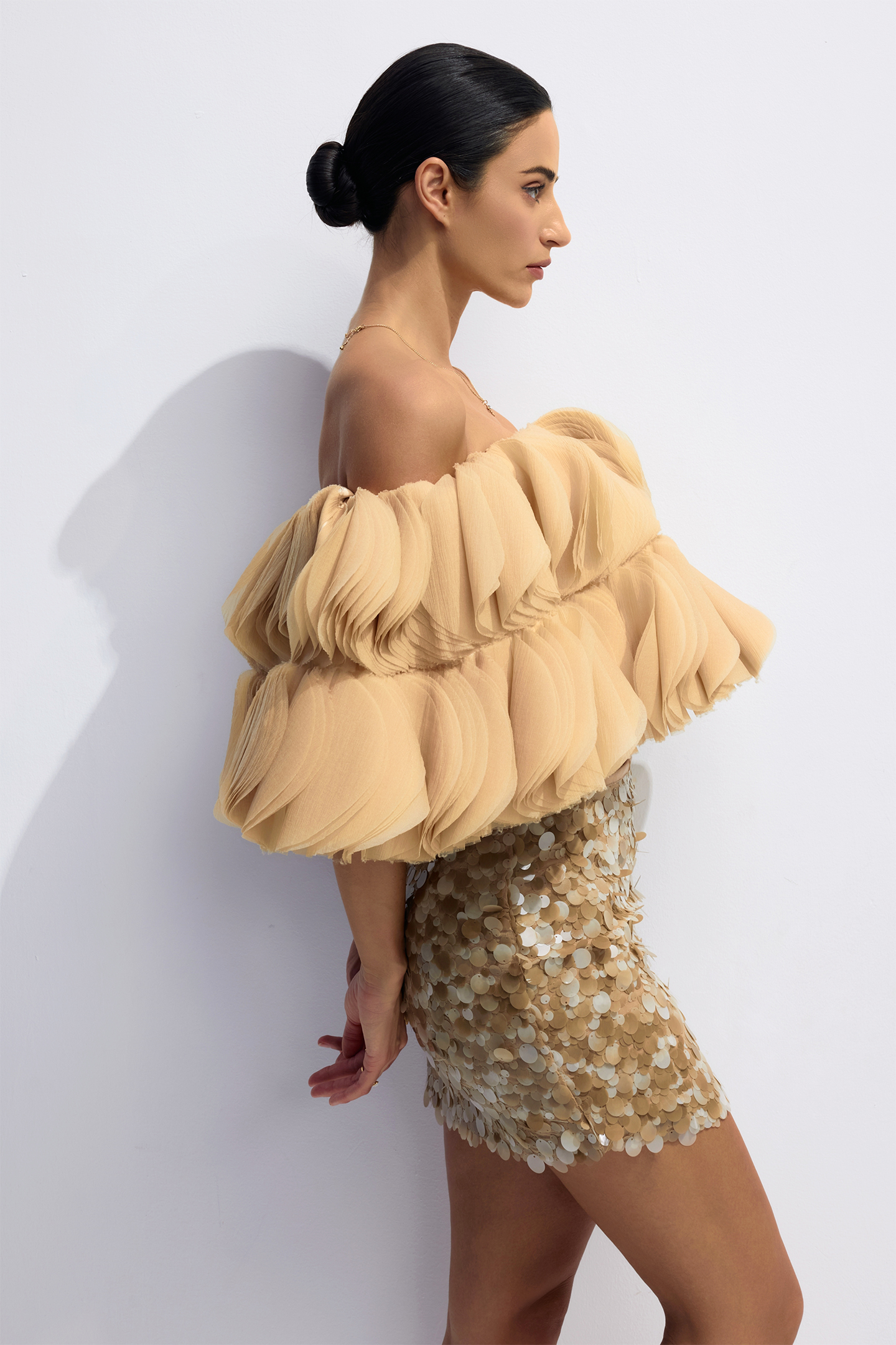 Lillian 3D Petal Off Shoulder Crop Top-purelyfable