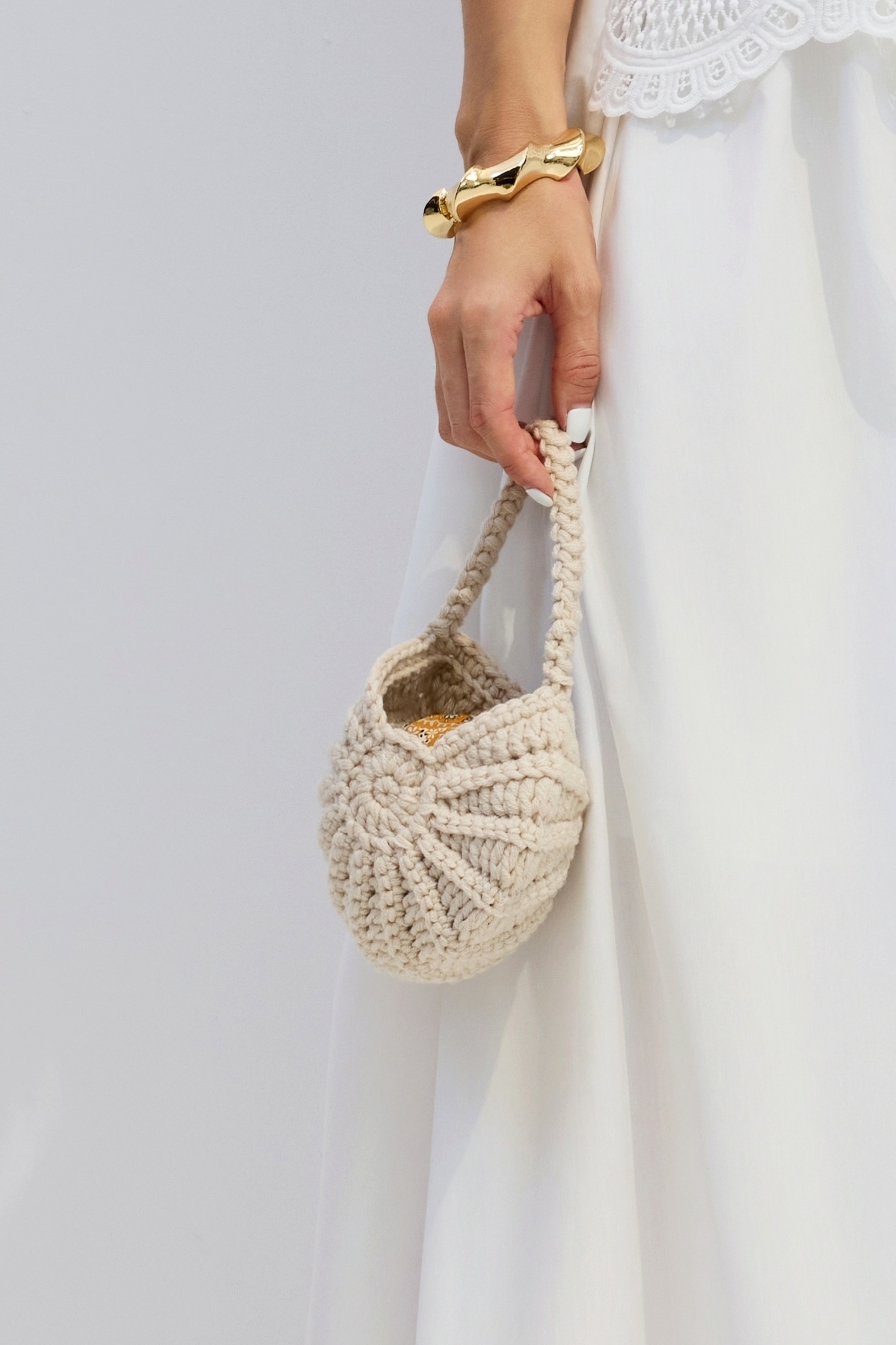 Crochet Sea Shell Handbag-purelyfable