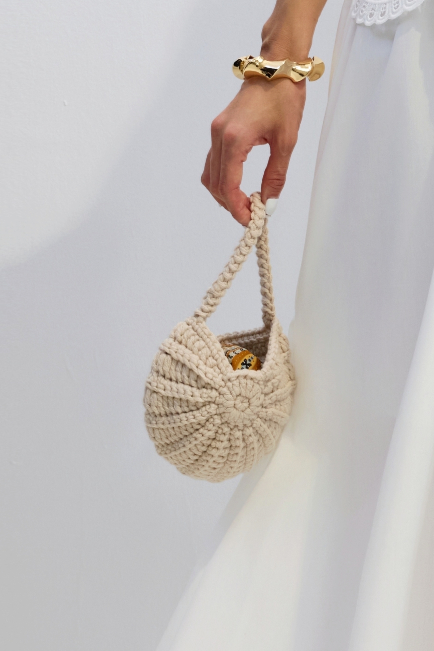 Crochet Sea Shell Handbag-purelyfable