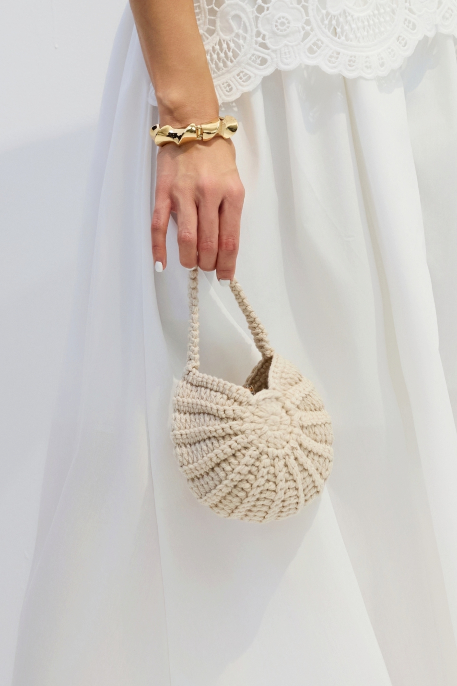 Crochet Sea Shell Handbag-purelyfable