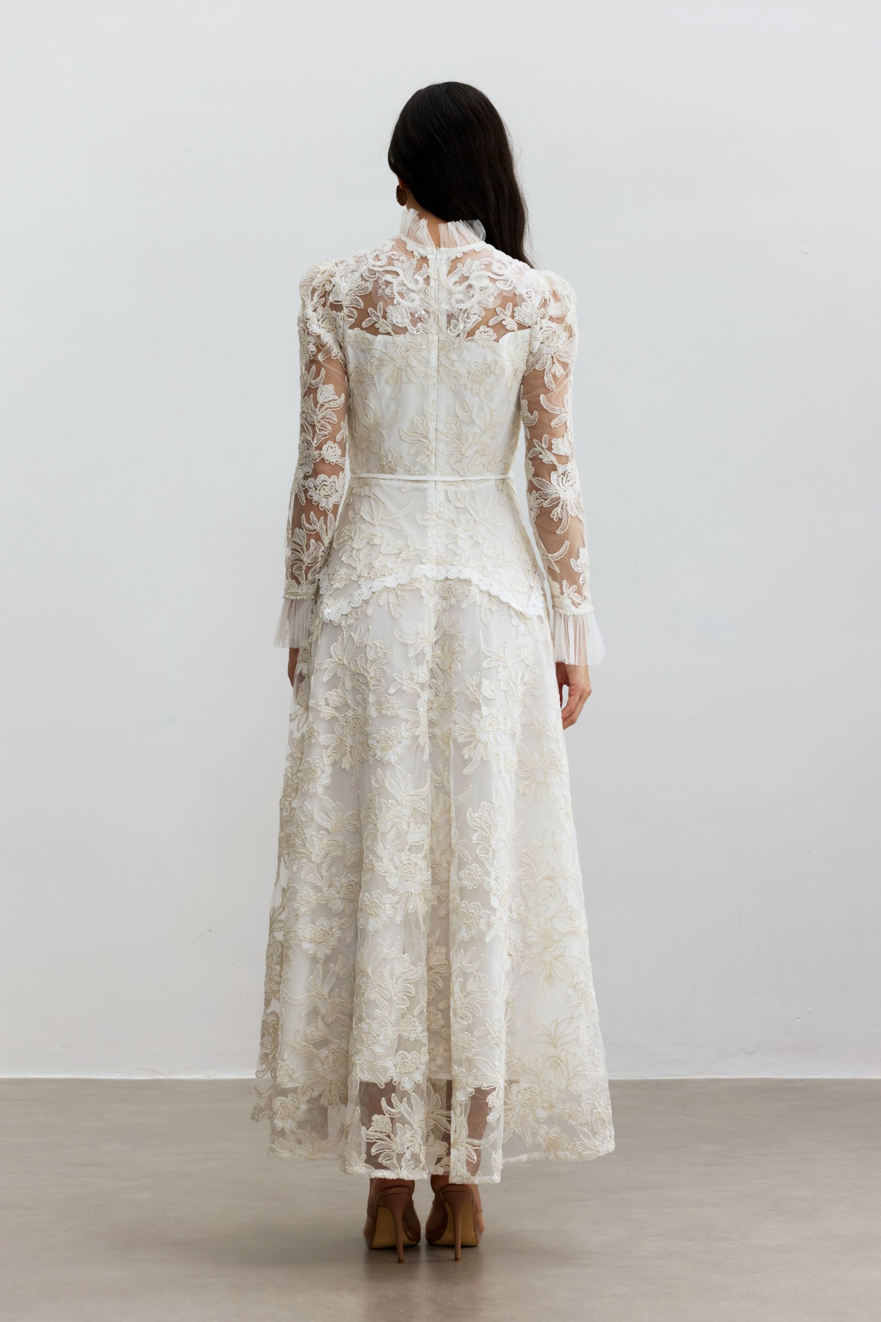 Alice Floral Lace Mock Neck Maxi Dress-purelyfable
