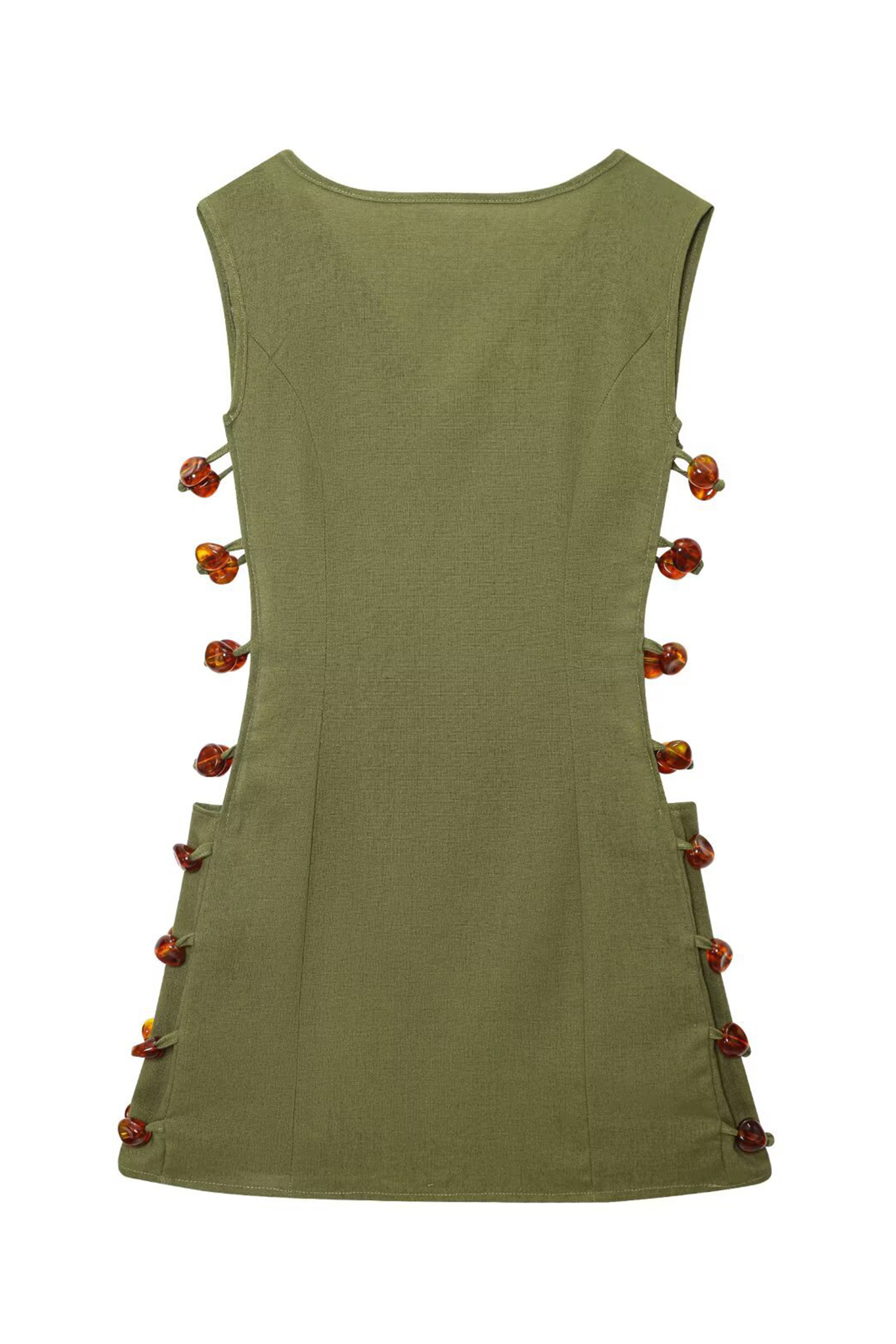 Riva Sleeveless Side Cutout Mini Dress-purelyfable