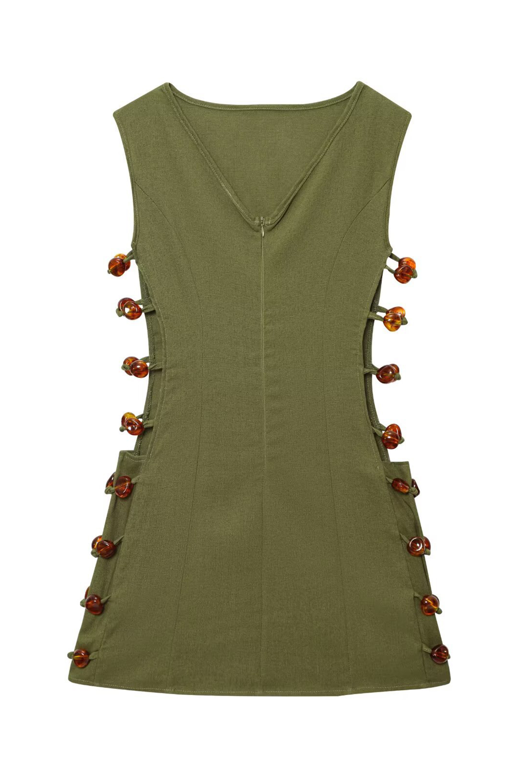 Riva Sleeveless Side Cutout Mini Dress-purelyfable