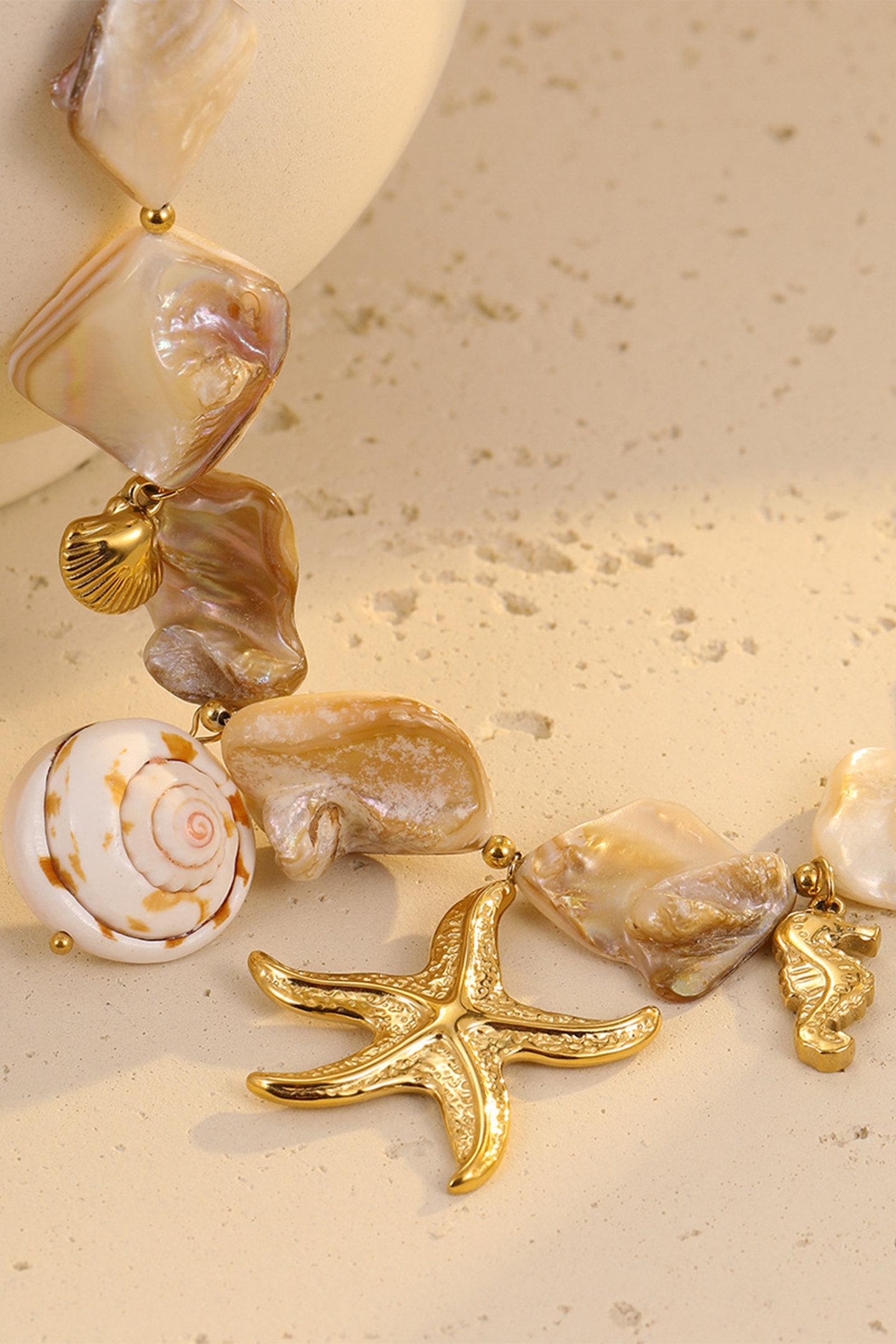 Starfish Charm Necklace-purelyfable