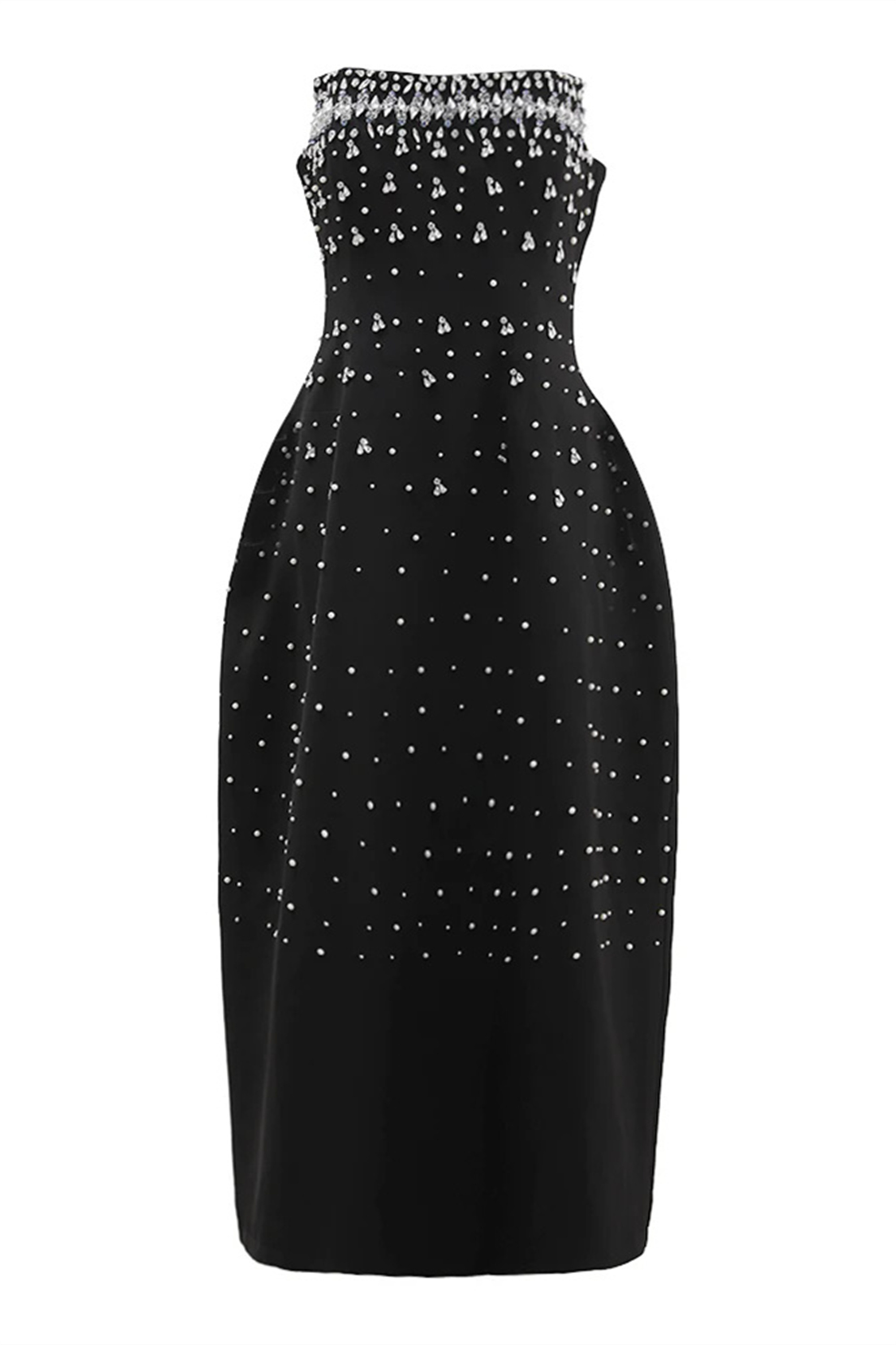 Verna Crystal-embellished Sleeveless Midi Dress-purelyfable