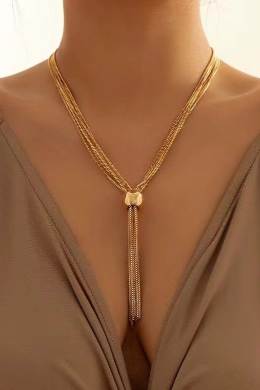 Milla Tassel Necklace-purelyfable
