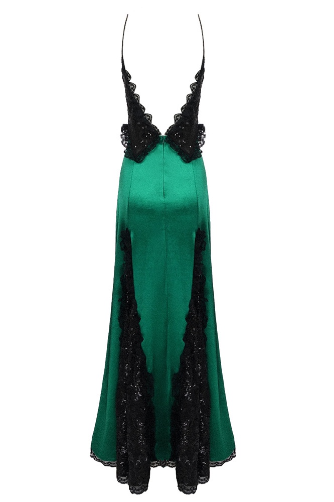Susanna V-neck Sequin Embellished Maxi Dress-purelyfable