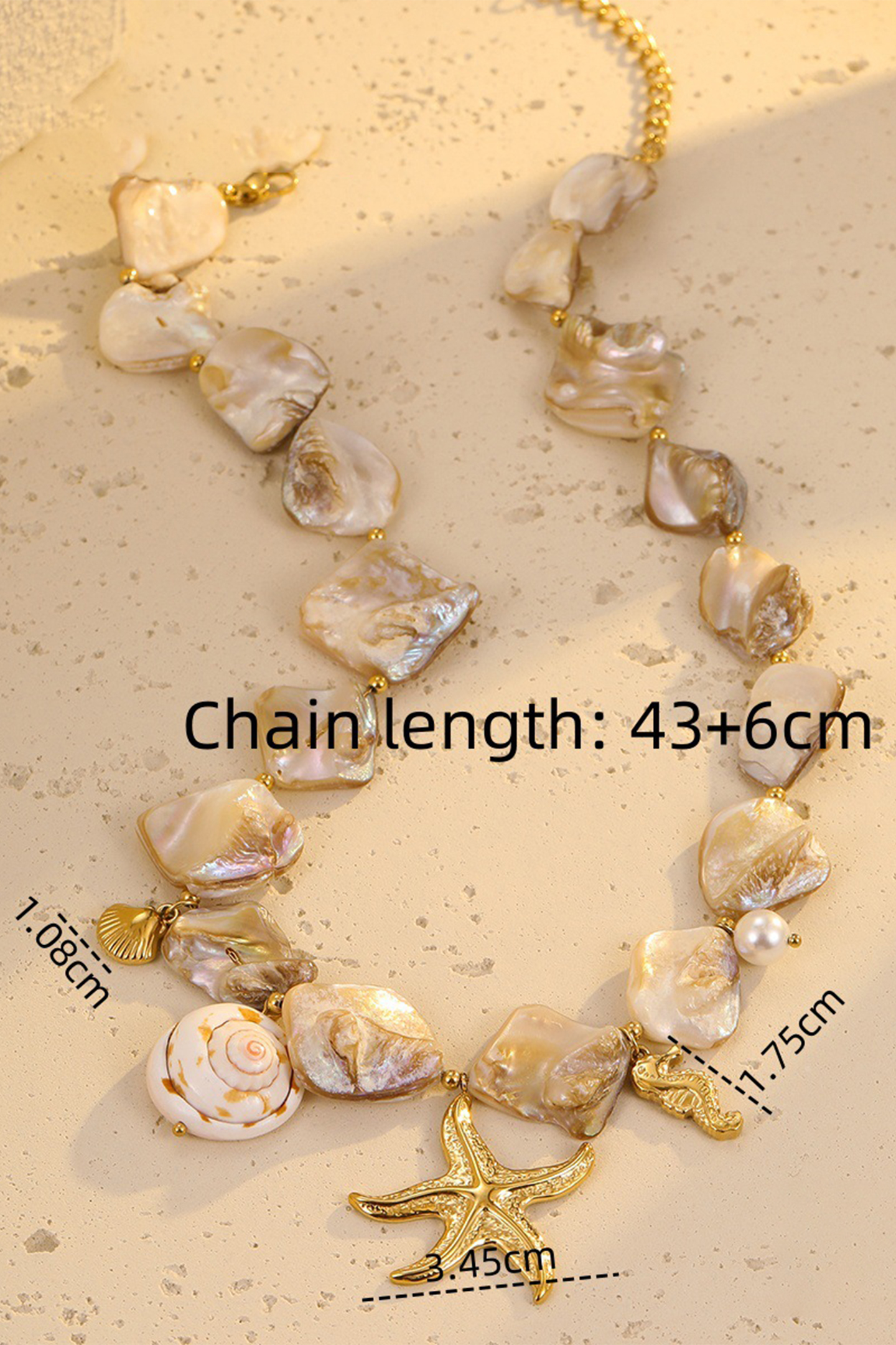 Starfish Charm Necklace-purelyfable