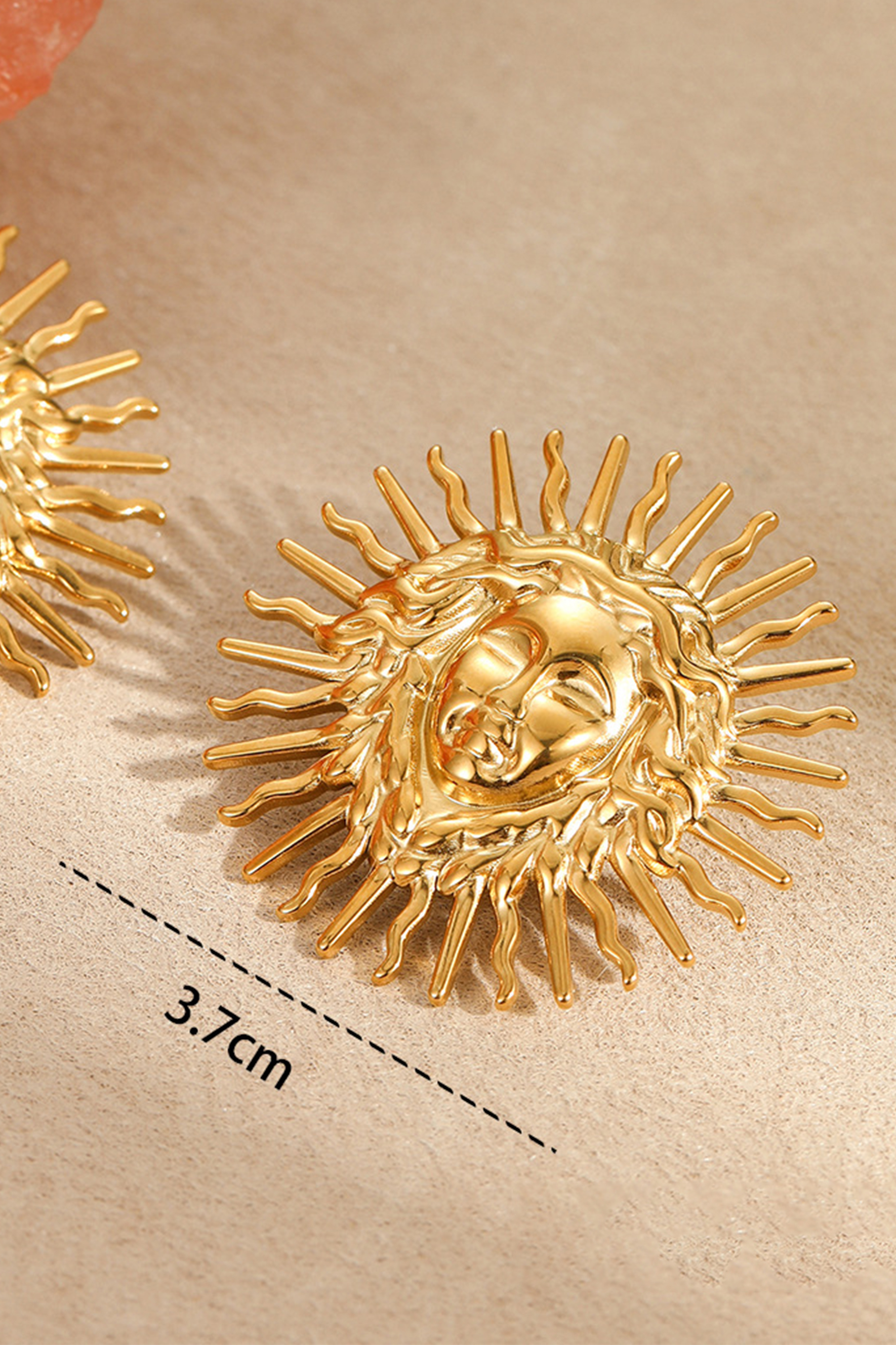 Sunface Stud Earrings-purelyfable