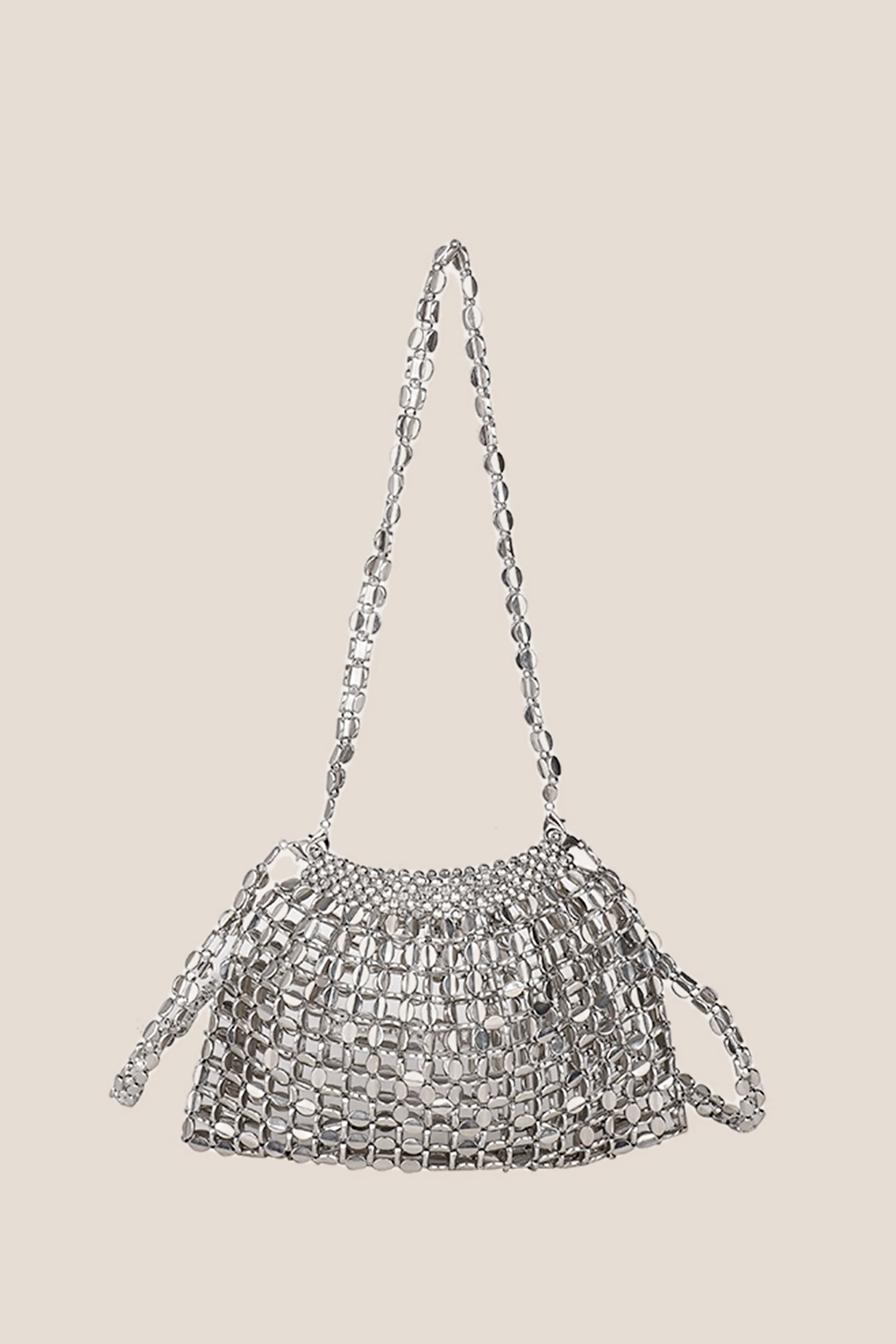 Hollow Beaded Shoulder Bag-purelyfable