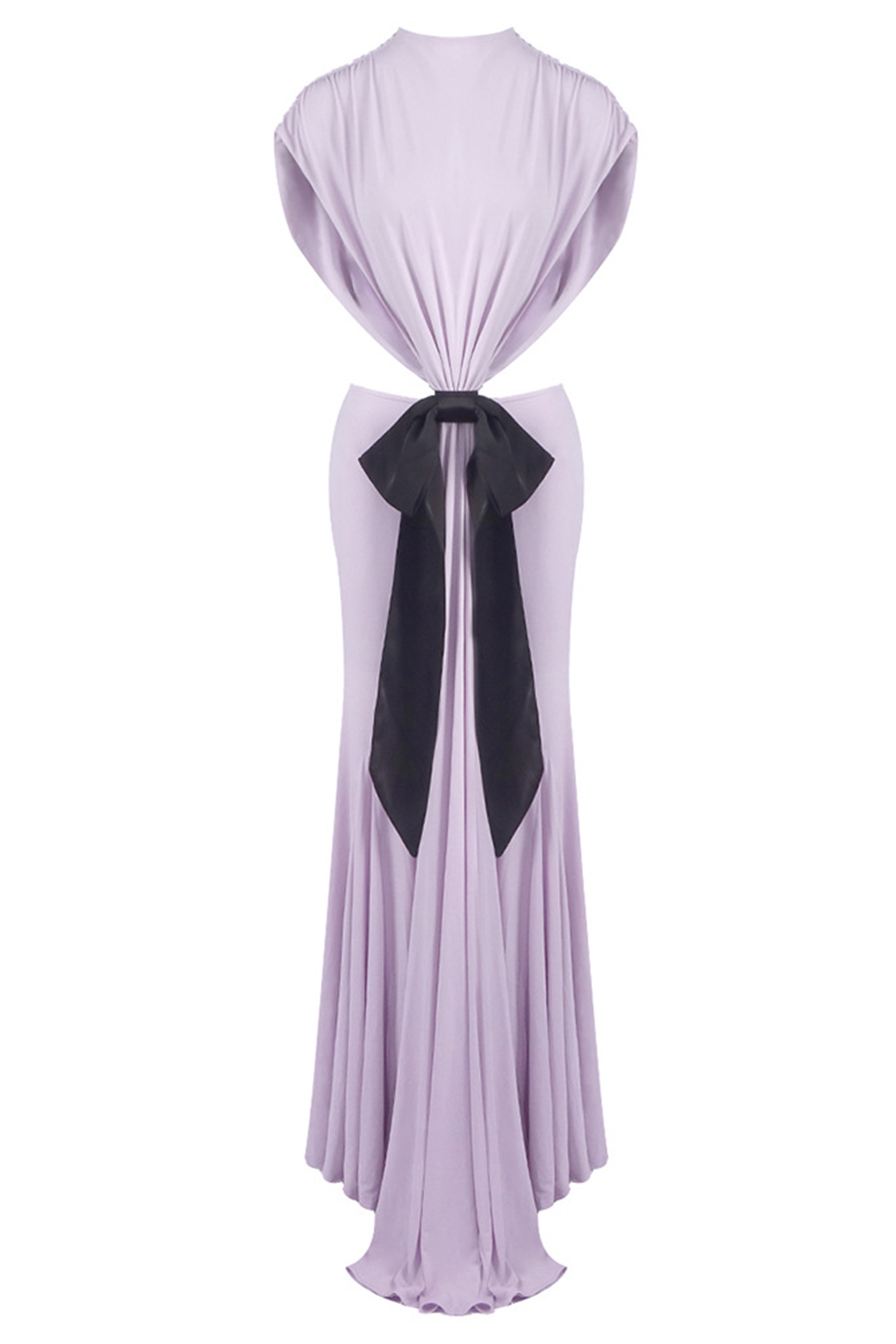 Elizabeth Bow Detail Open Back Maxi Dress-purelyfable