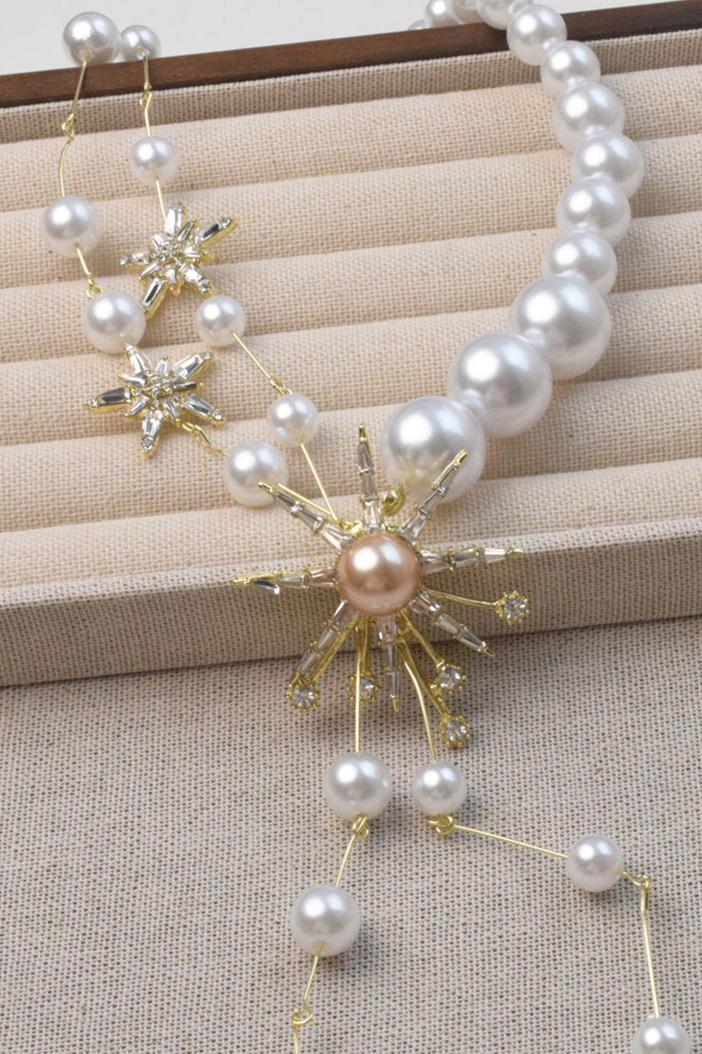 Starlight Pearl Tassel Necklace-purelyfable
