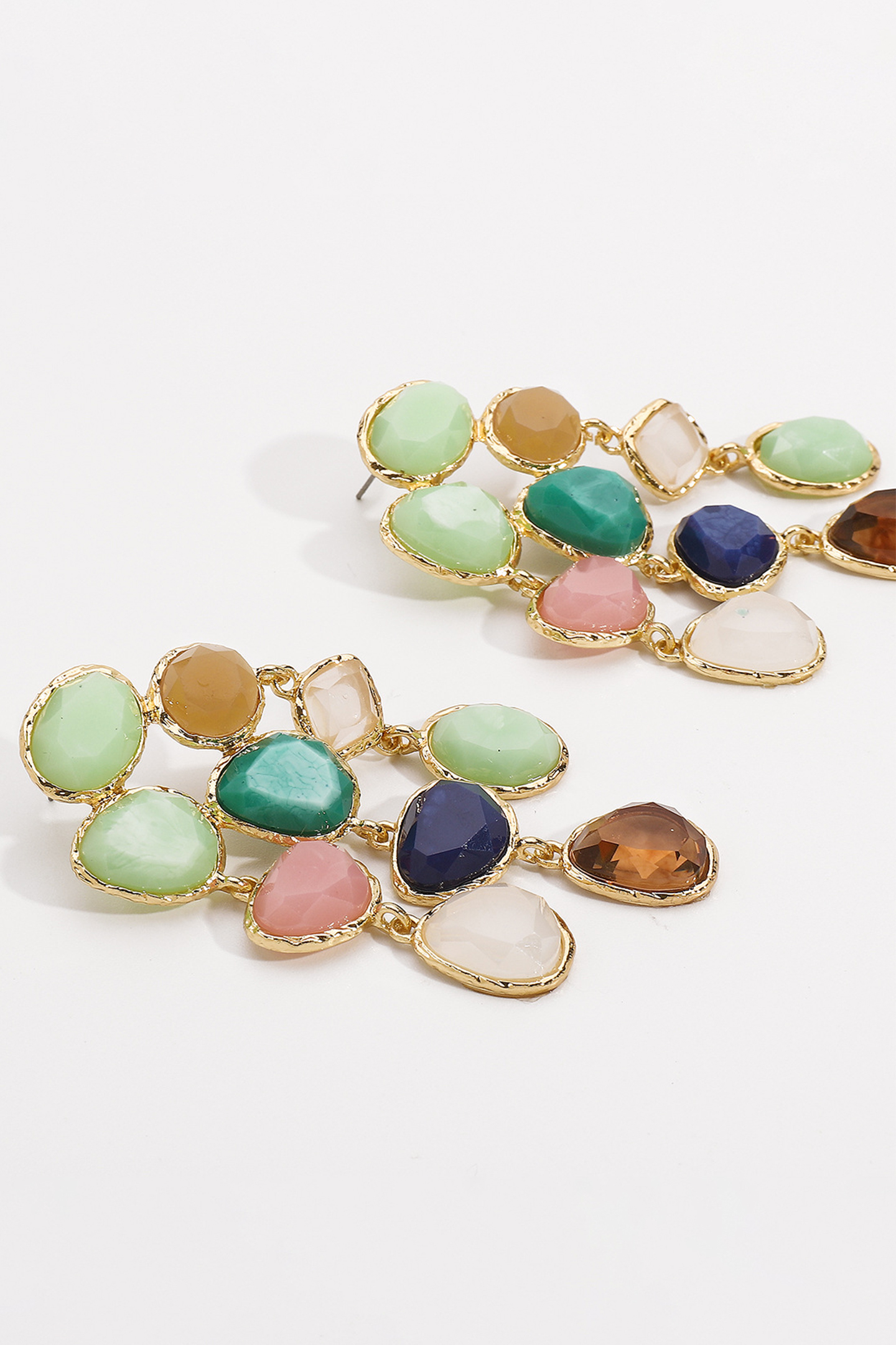 Irregular Shape Stone Earrings-purelyfable