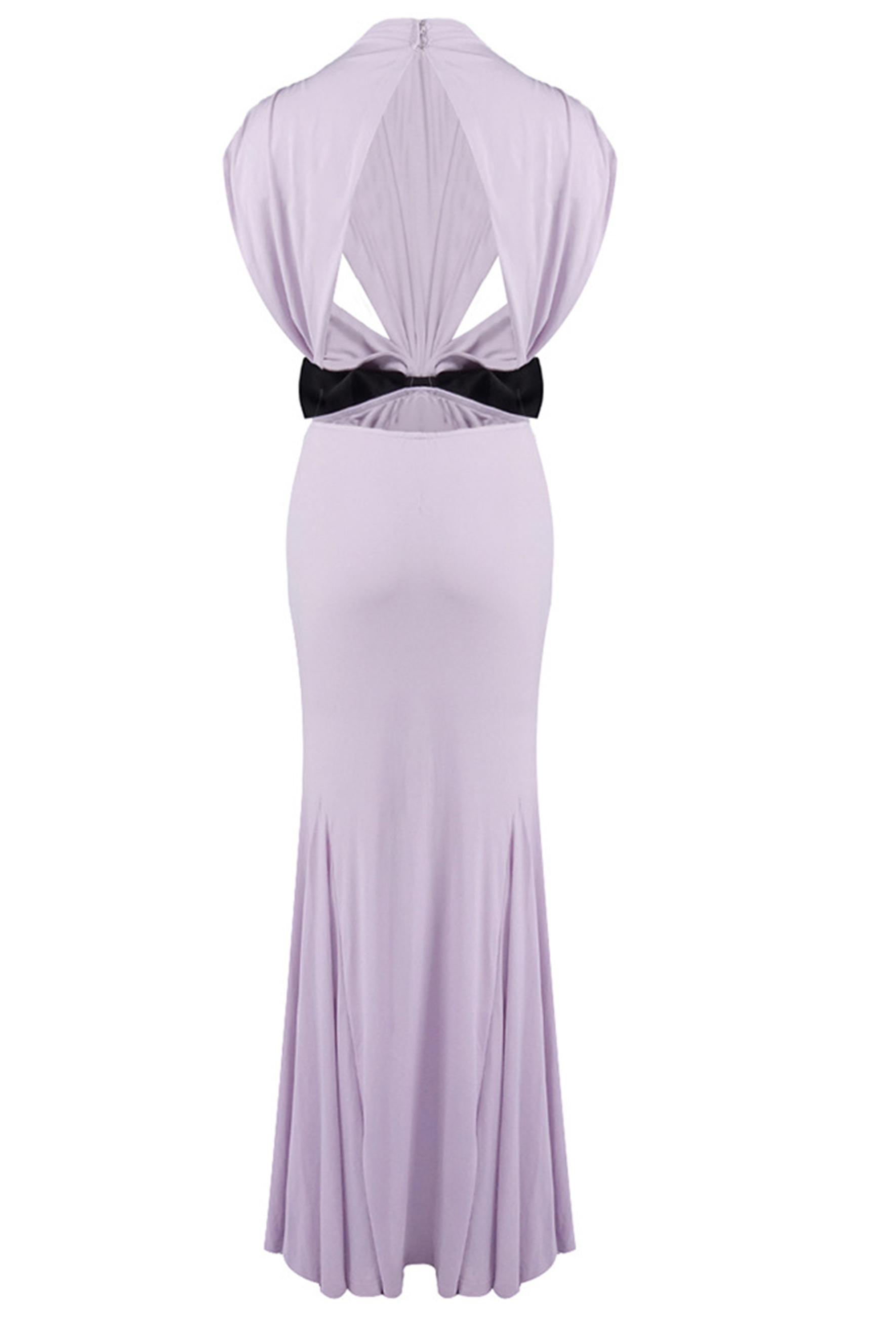 Elizabeth Bow Detail Open Back Maxi Dress-purelyfable