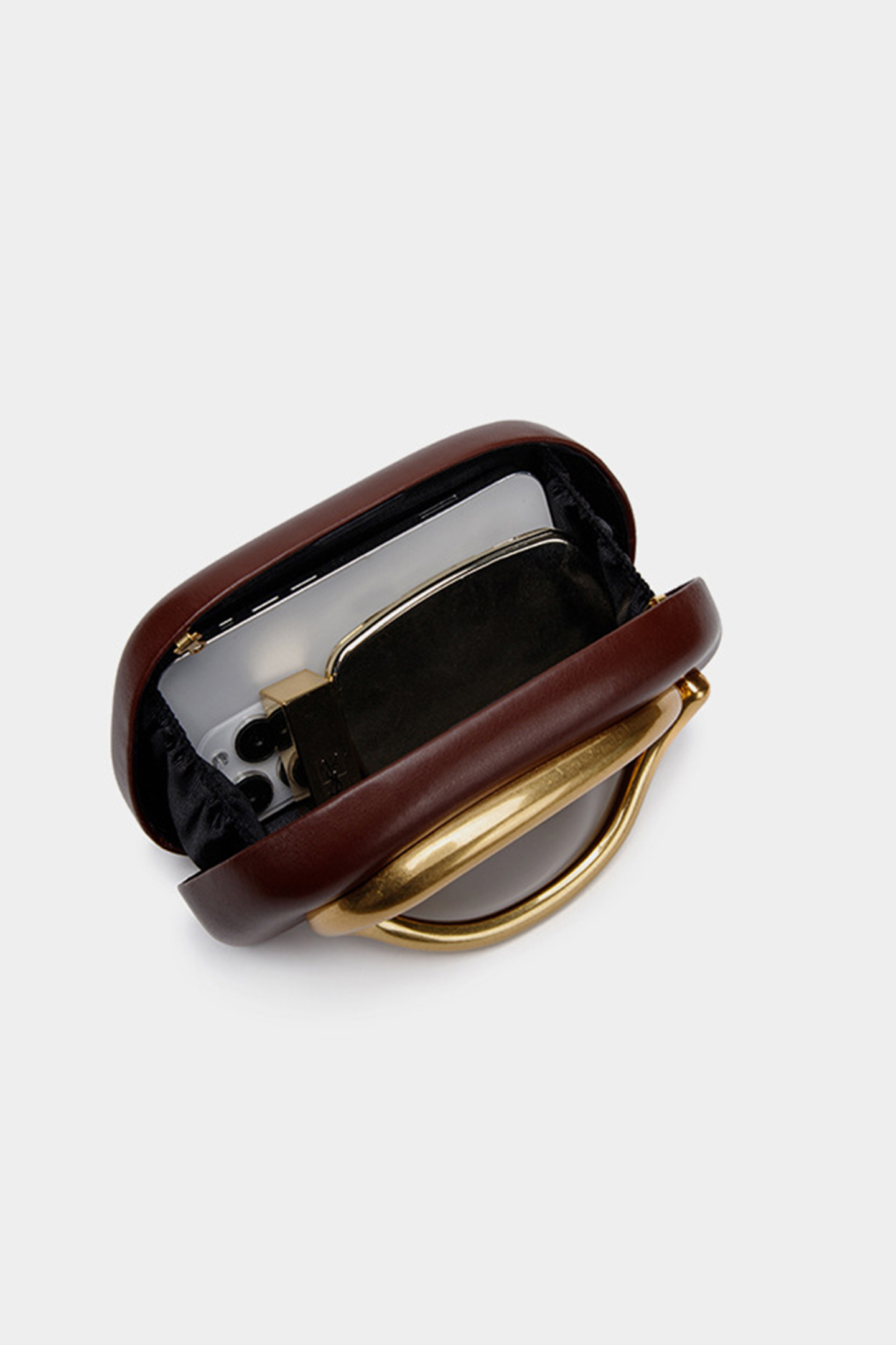 Curved Metal Box Bag-purelyfable