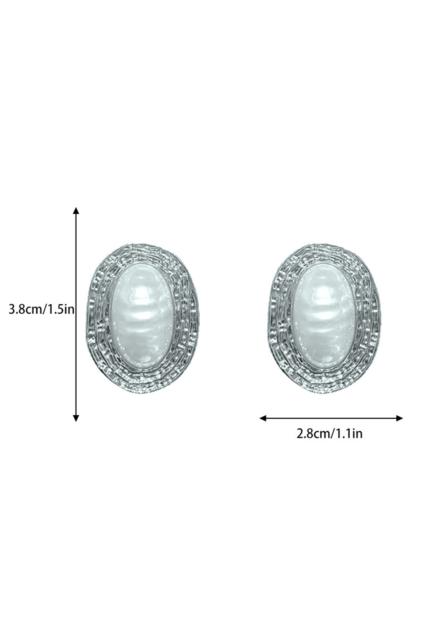 Textured Pearl Stud Earrings-purelyfable