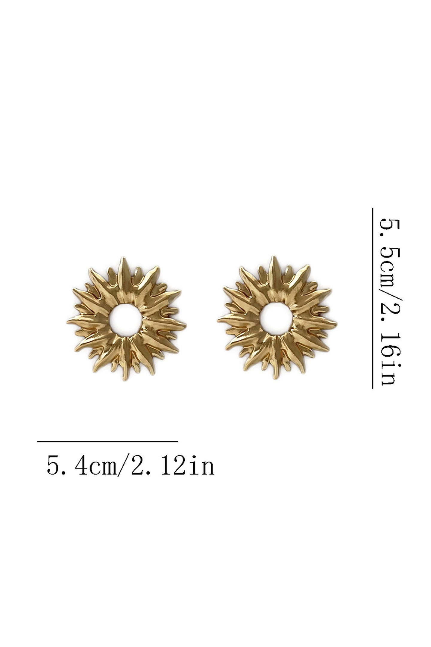 Hollow Sunburst Earrings-purelyfable