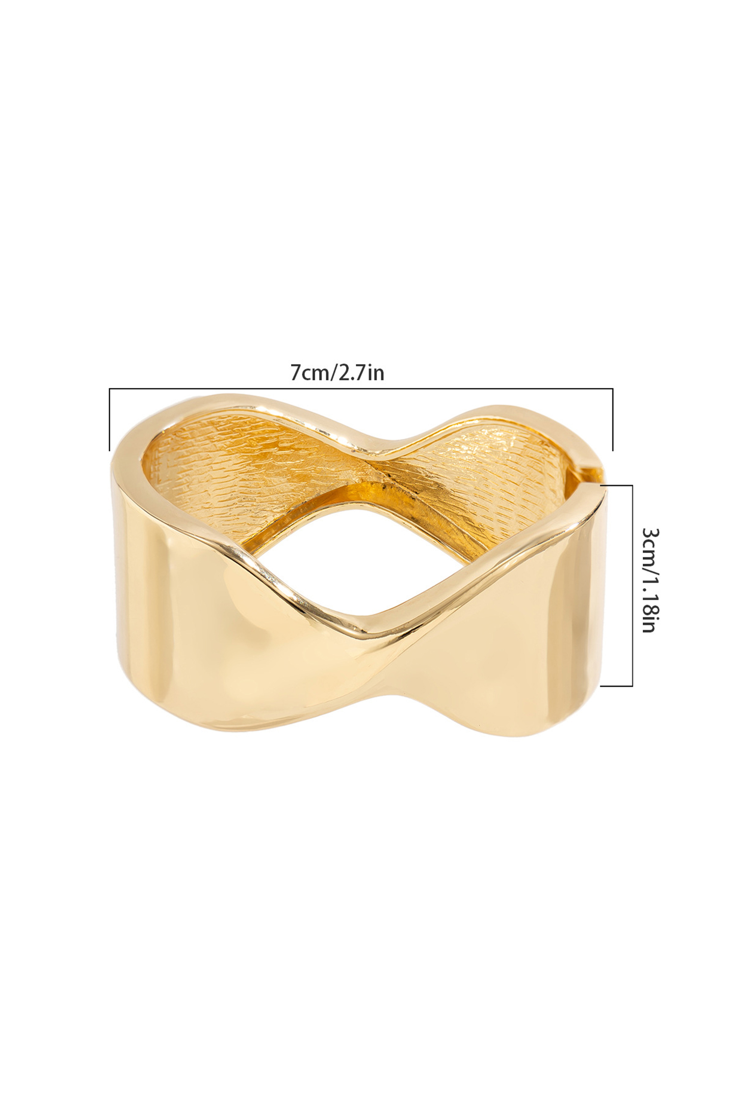 Irregular Shape Metal Bangle-purelyfable