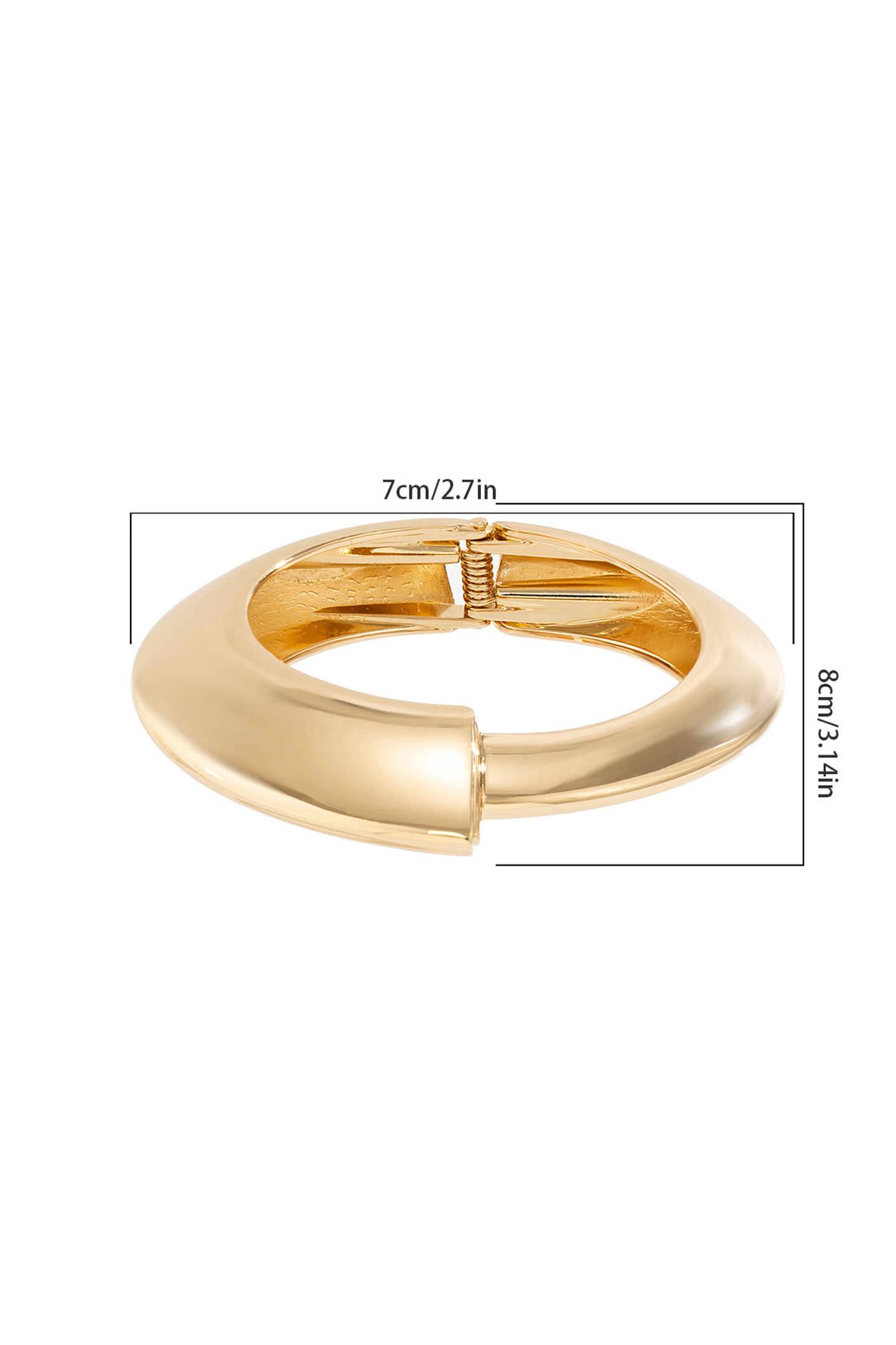 Irregular Shape Metal Bangle-purelyfable