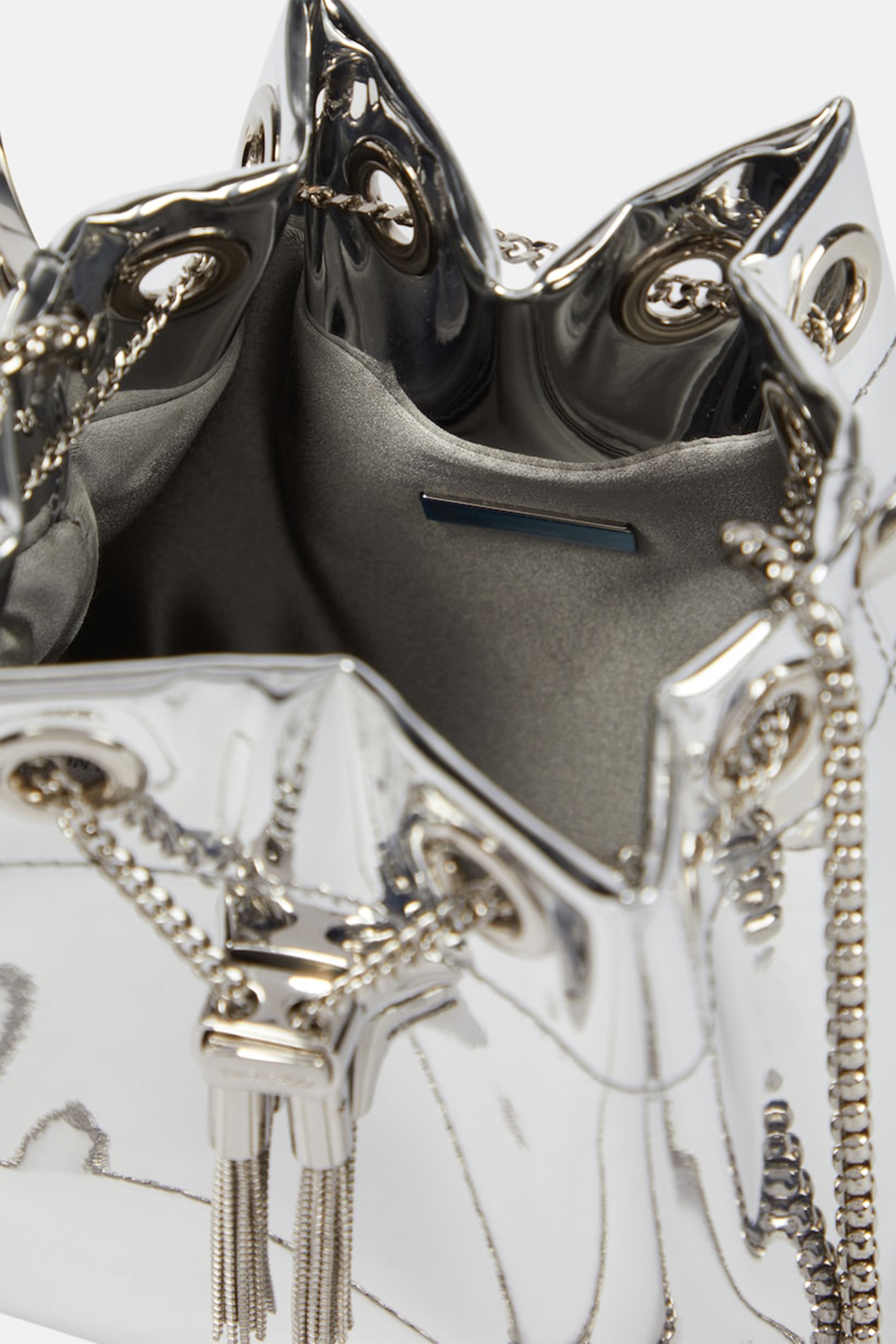 Metallic Round Handles Bucket Bag-purelyfable