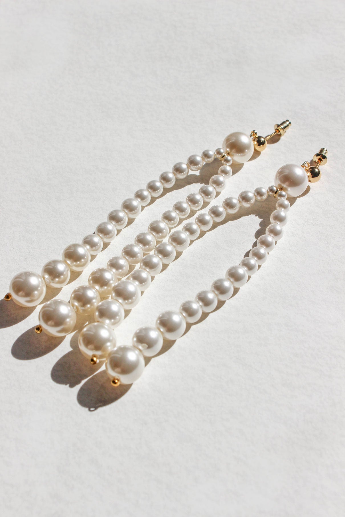 Pearl Chandelier Drop Earrings-purelyfable