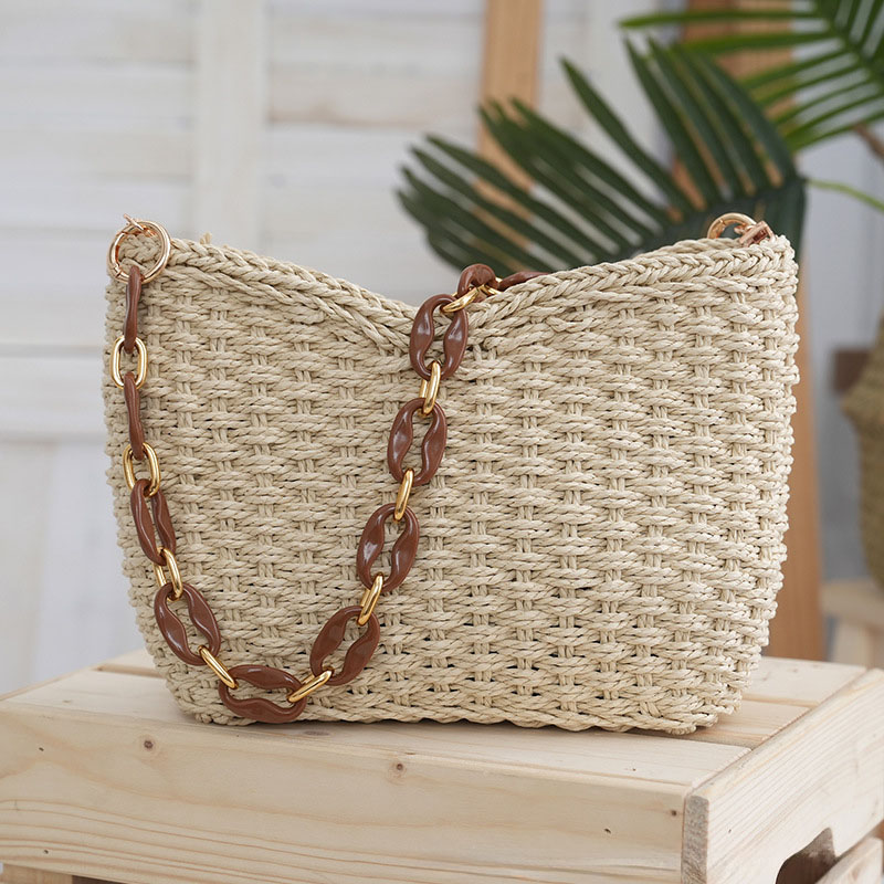 PU Semi-Circular Woven Bag