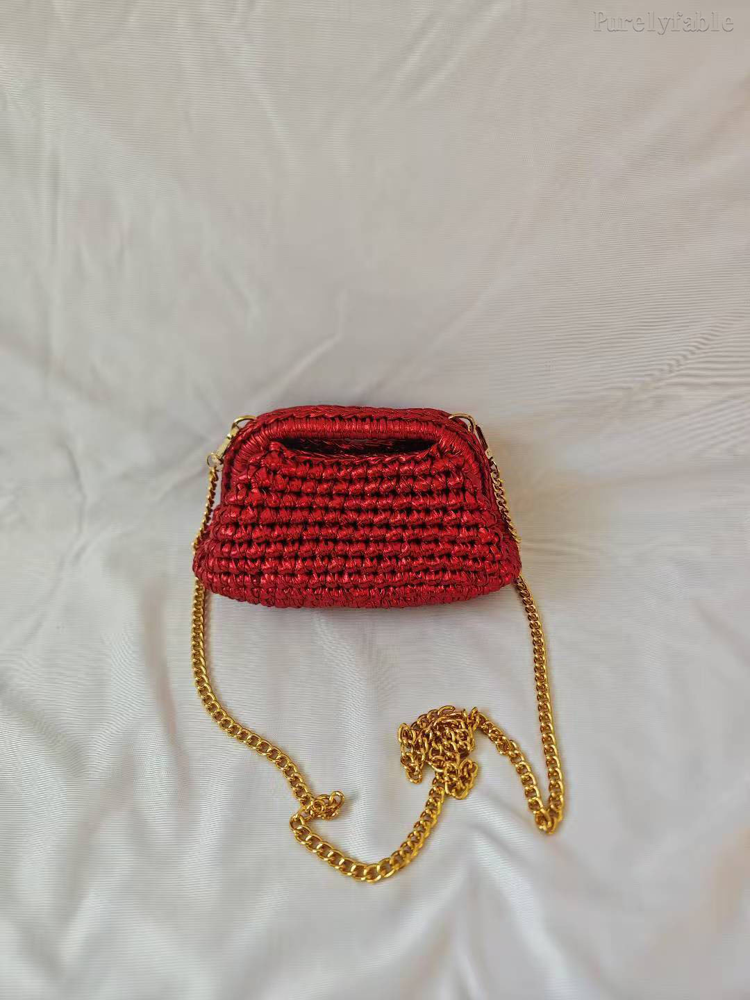 Red Chain Crossbody Bag