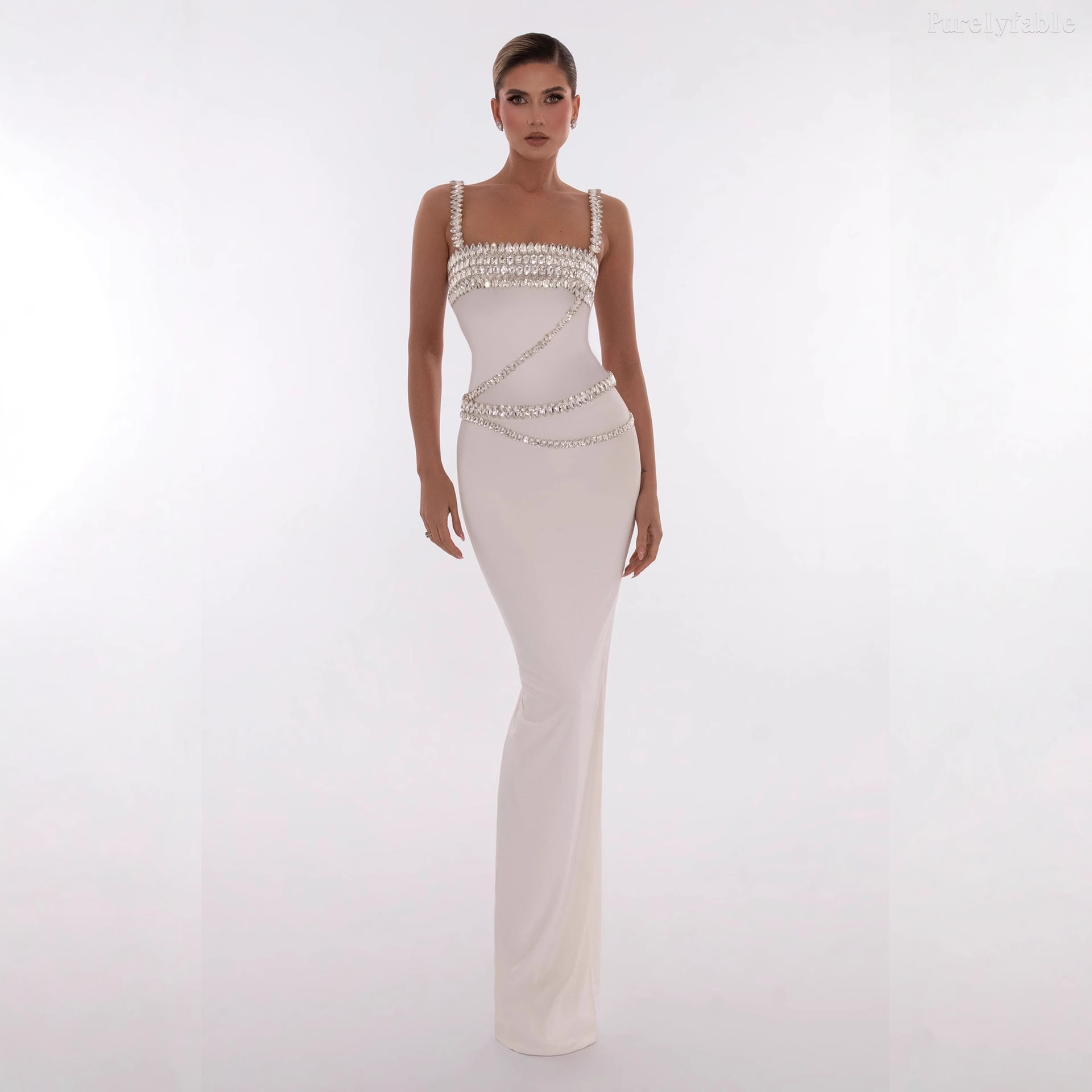 Davina Pink Strapless Fishtail Dress