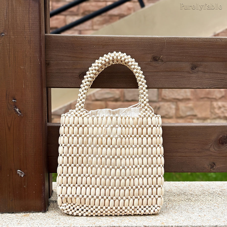 Golden Hand Woven Bag