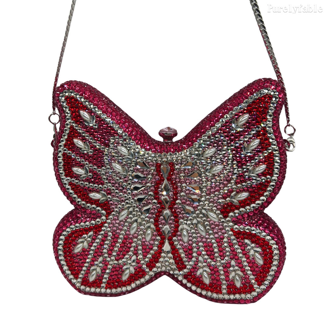 Pink Butterfly Shaped Dinner Bag