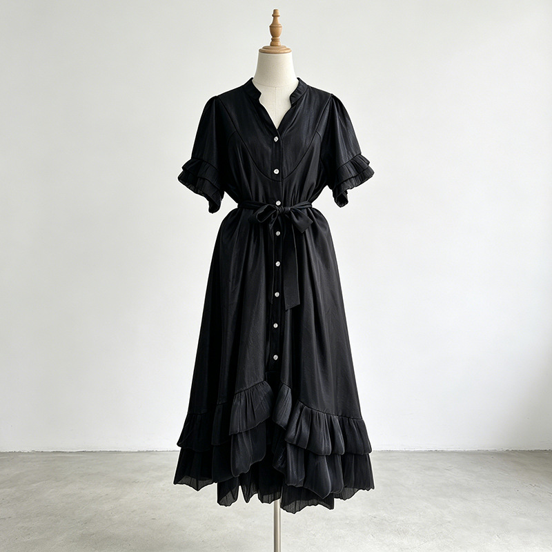 Azalea Brown Color-Block Dress