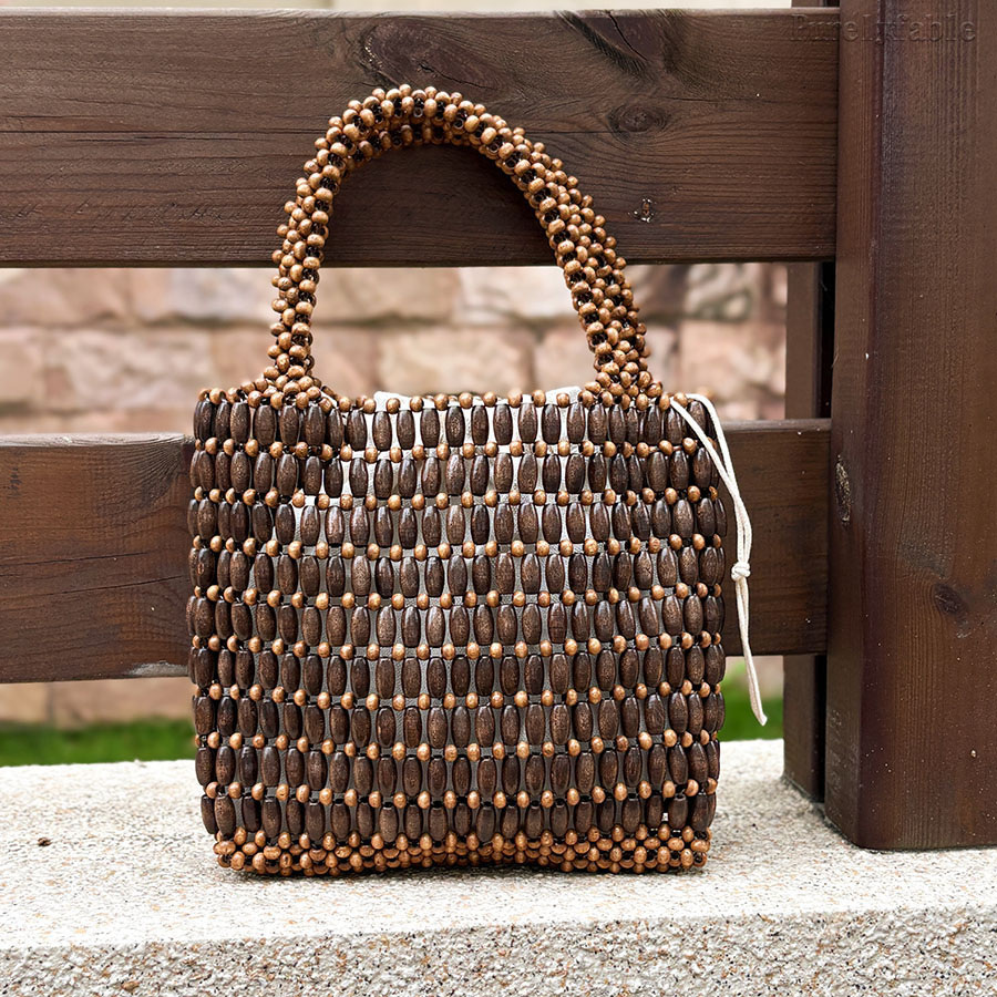 Golden Hand Woven Bag