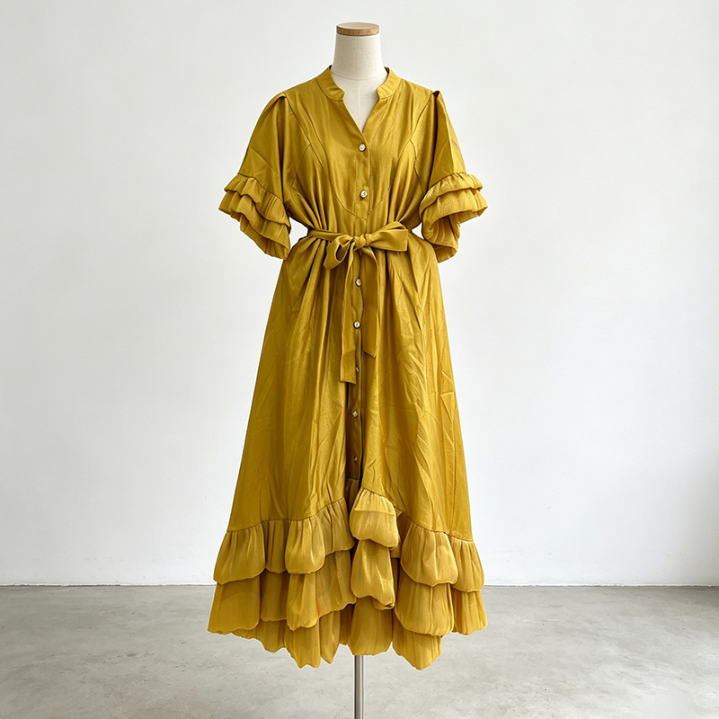 Azalea Brown Color-Block Dress