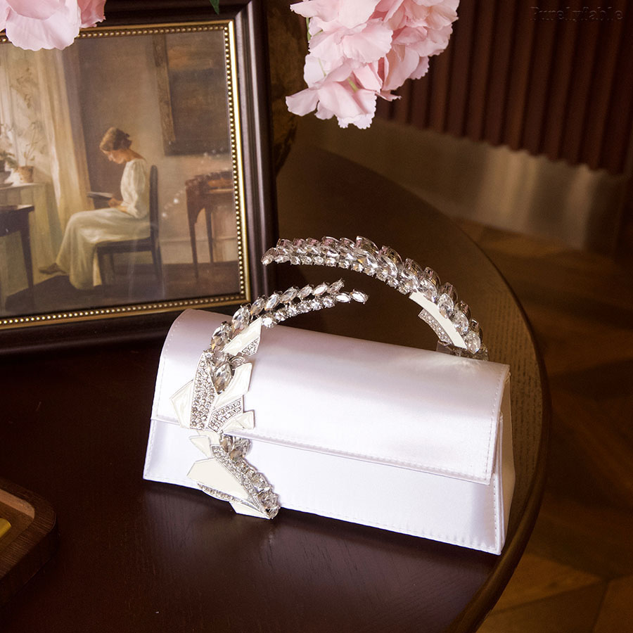 Golden Hand-Held Crossbody Bag