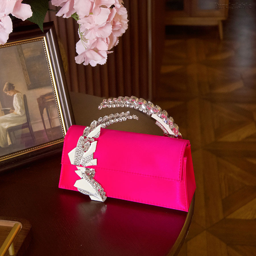 Golden Hand-Held Crossbody Bag