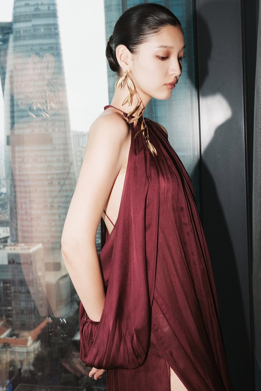 Angela Halter Neck Backless Maxi Dress-purelyfable