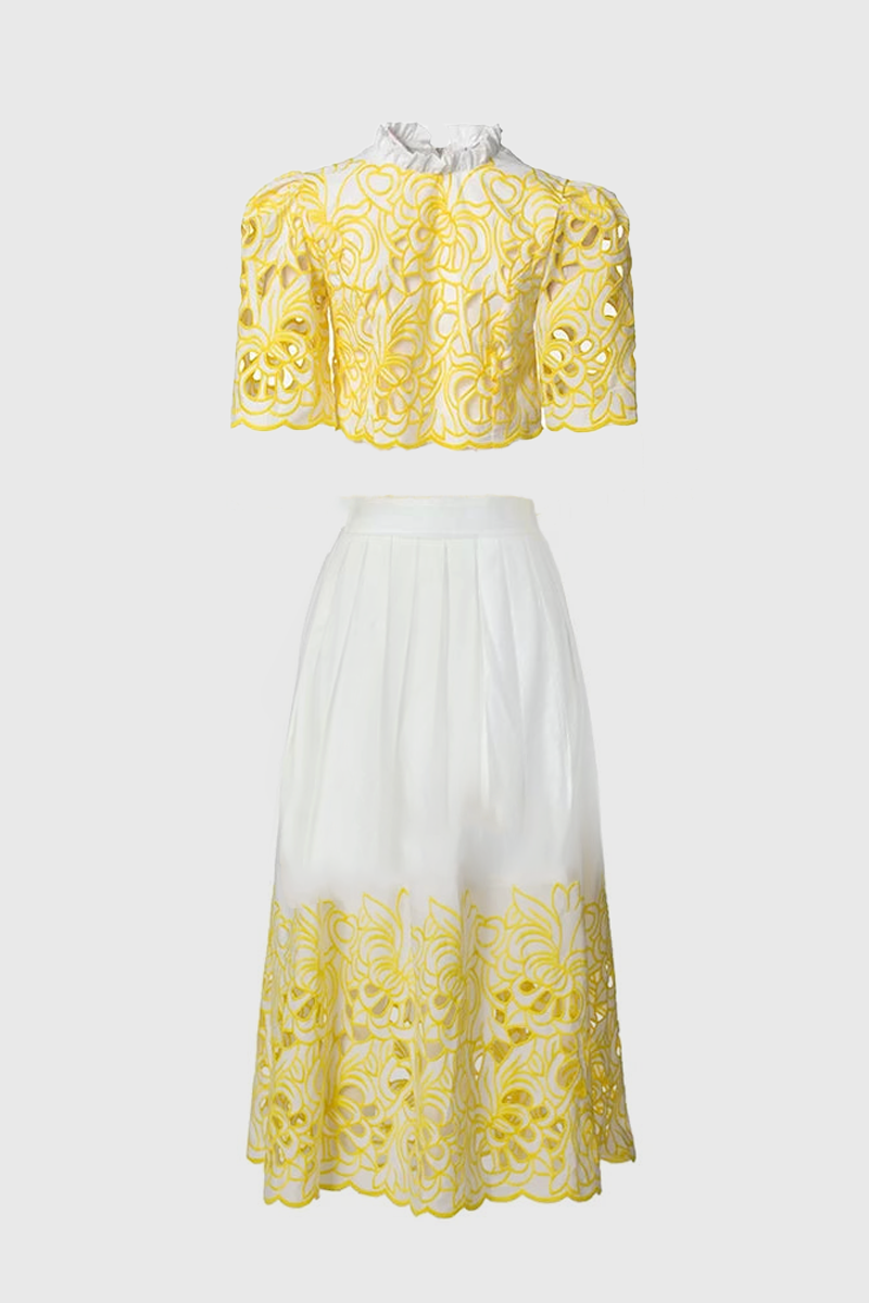 Kelly Floral Embroidered Two-Piece Set-purelyfable