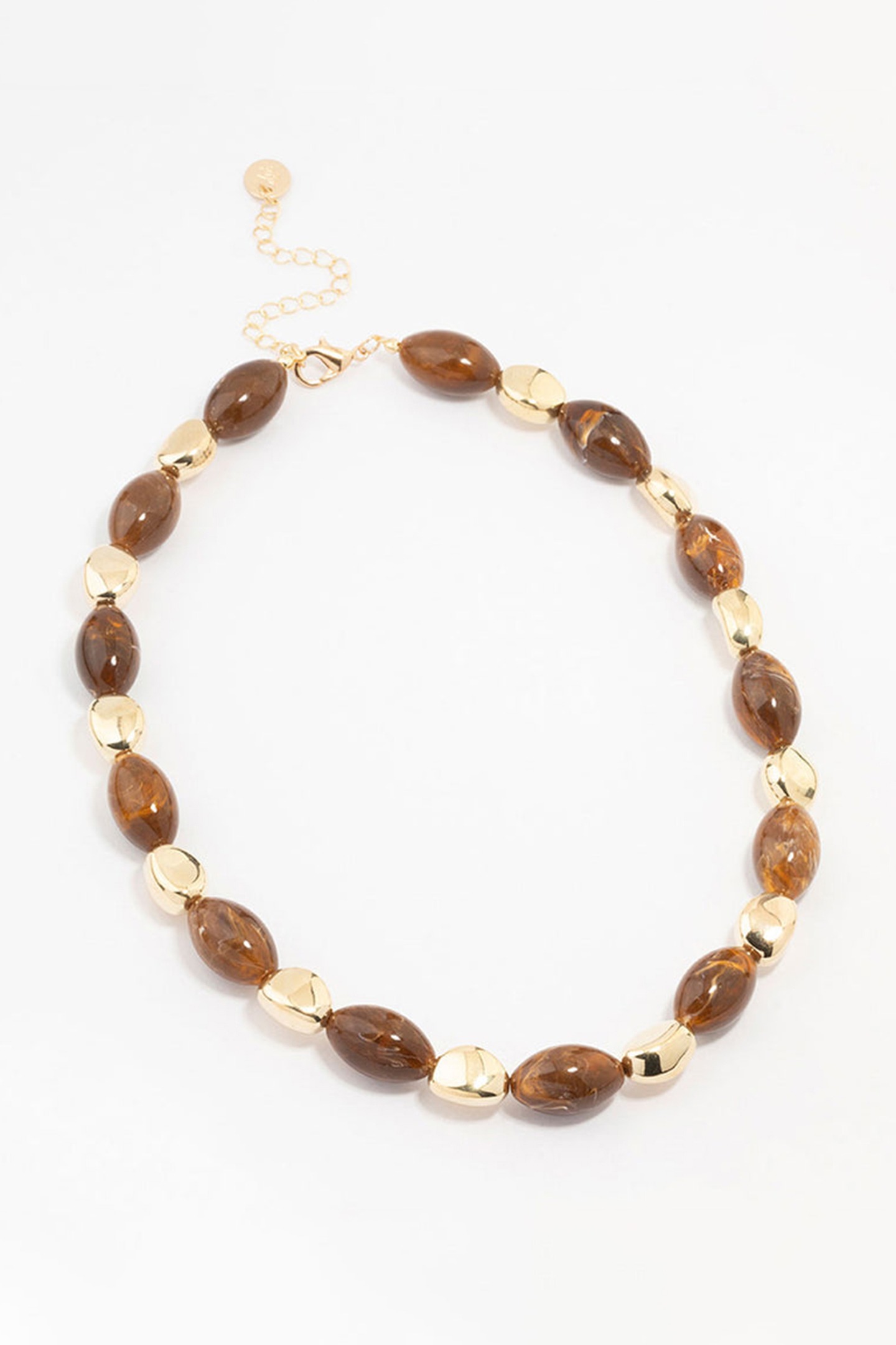 Geometric Bead Accent Necklace-purelyfable
